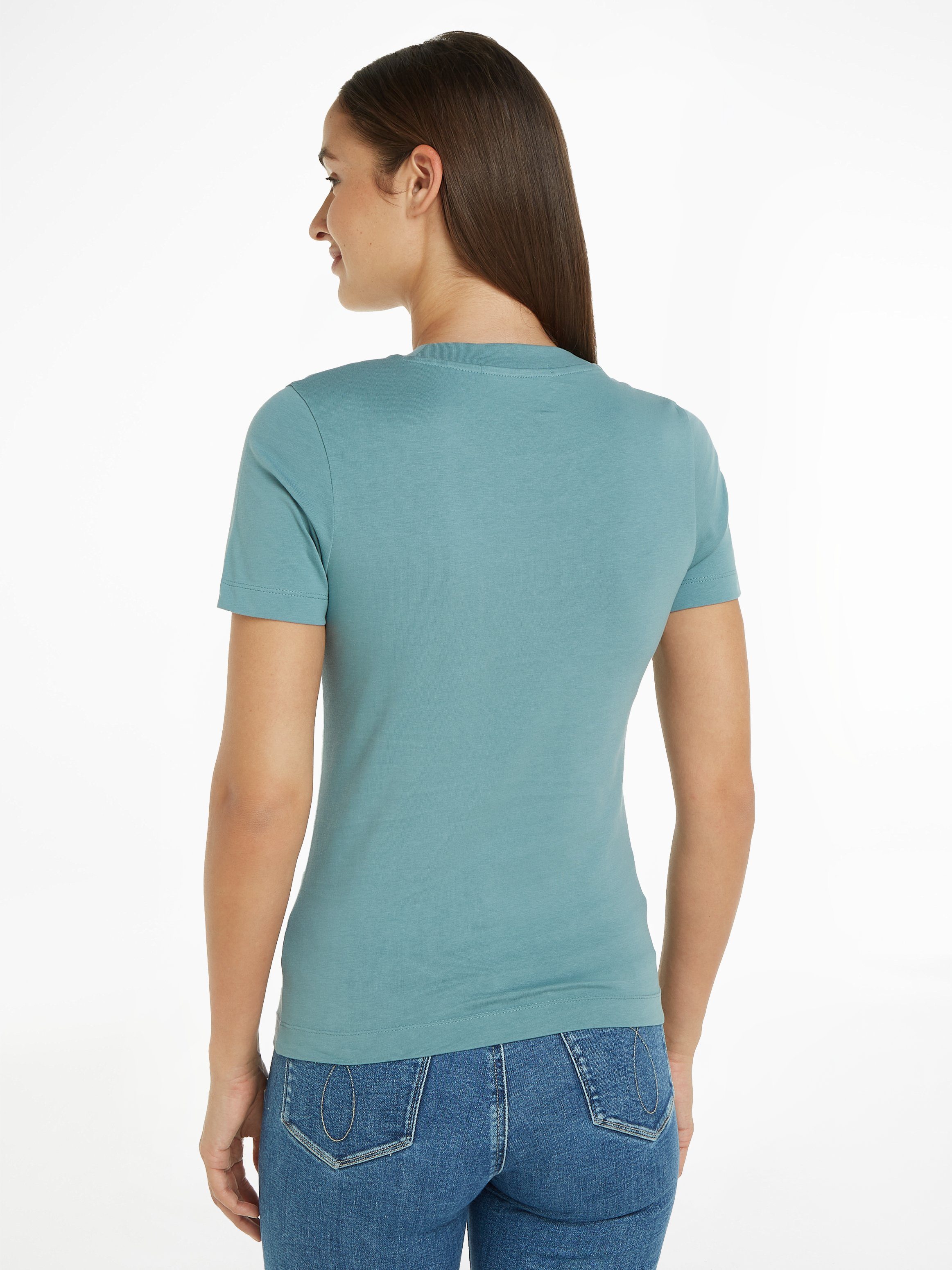 Calvin Klein Jeans T-Shirt mit blau MONOLOGO FIT Logodruck SLIM TEE