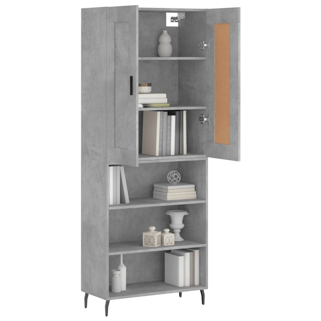 vidaXL Highboard Highboard Betongrau 69,5x34x180 cm günstig online kaufen