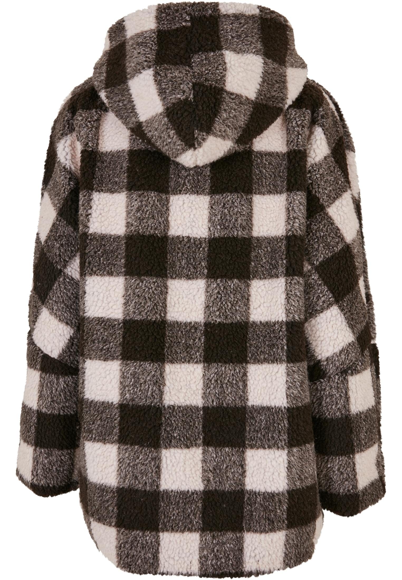 CLASSICS Damen Sherpa Jacket Ladies Winterjacke URBAN Check pink/brown Oversized (1-St) Hooded