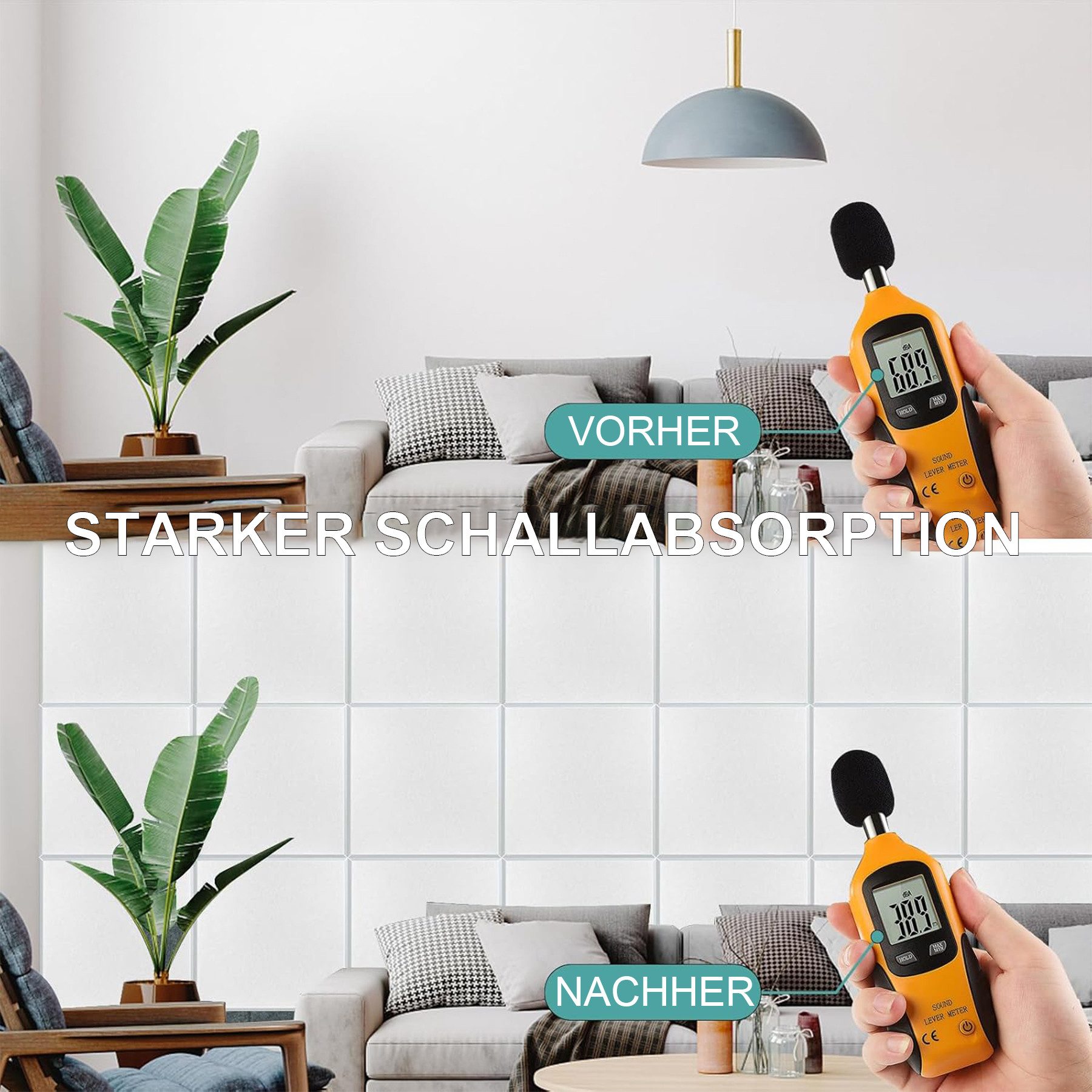 Mutig Akustikplatte Akustikplatten Selbstklebend, Akustikschaumstoff, (12 günstig online kaufen