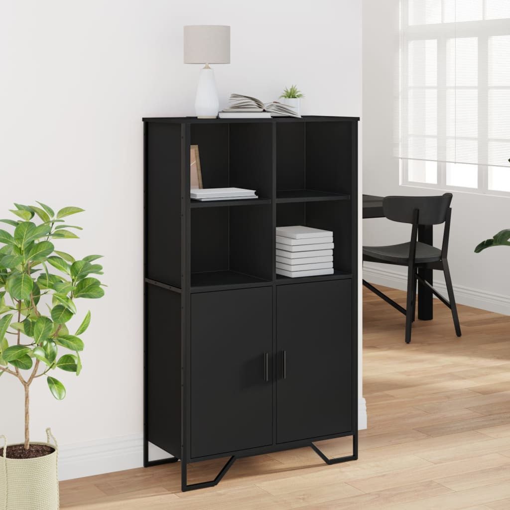 vidaXL Highboard Highboard Schwarz 79,5x35,5x137,5 cm günstig online kaufen