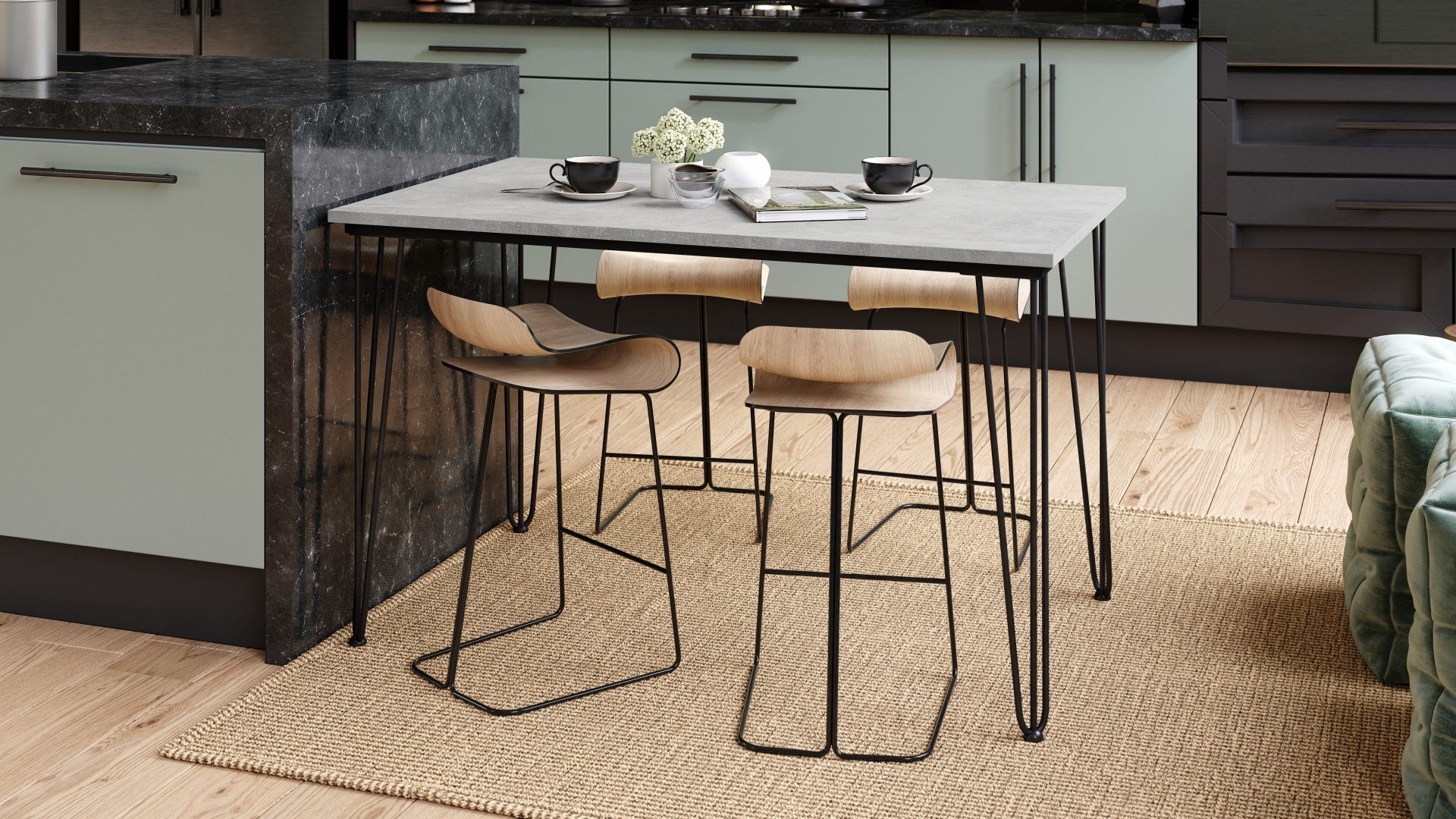 Mazzoni Esstisch Design Hairpin Esszimmer Tisch günstig online kaufen