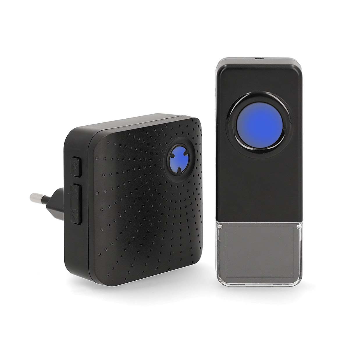 Nedis Smart Home Türklingel DOORB310BK (1-tlg., Signalreichweite 150 m, IP55, 58 Melodien, einfaches Einstecken)