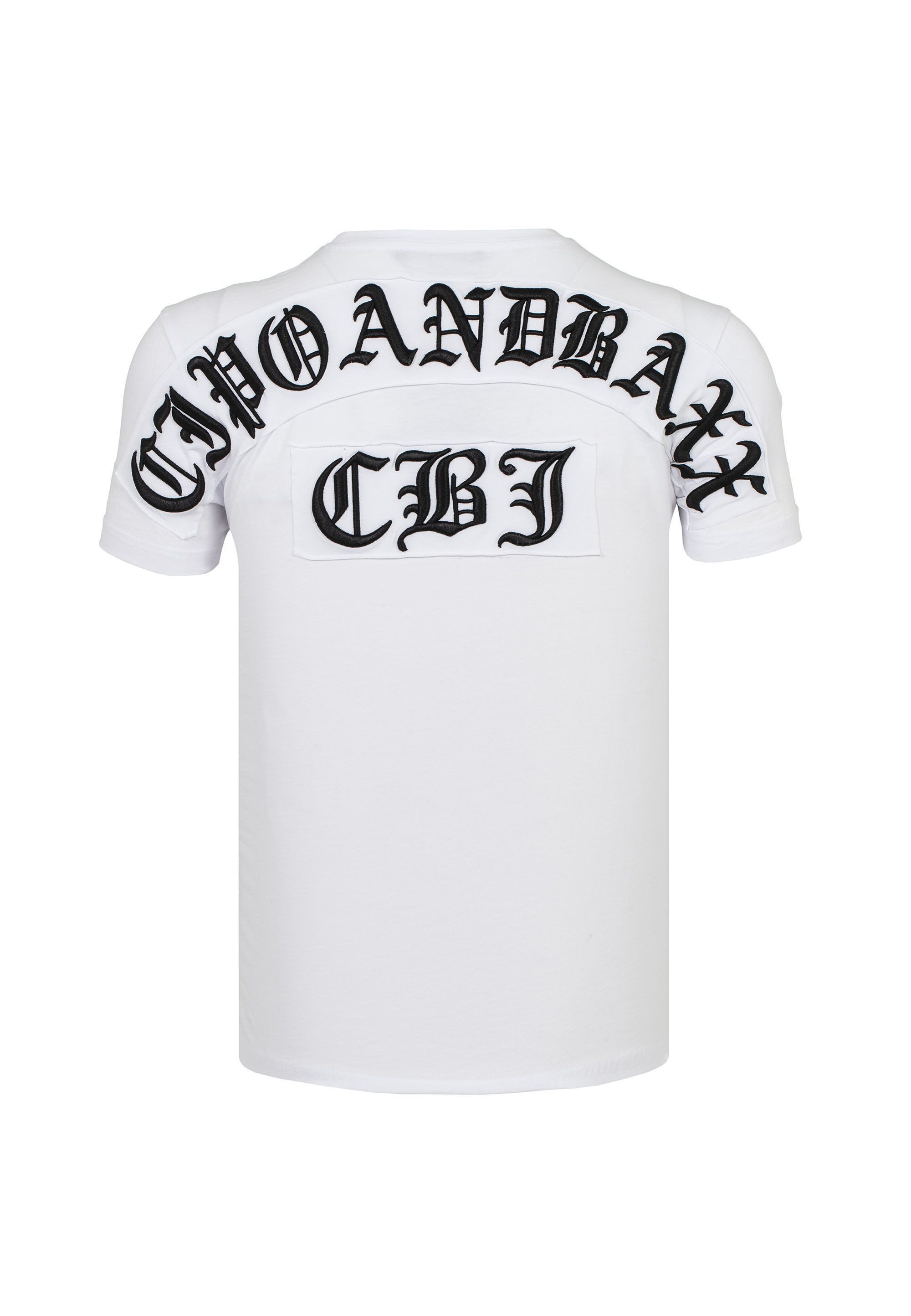 Cipo & Baxx T-Shirt Markenschriftzug Cooles Motiv als Eyecatcher