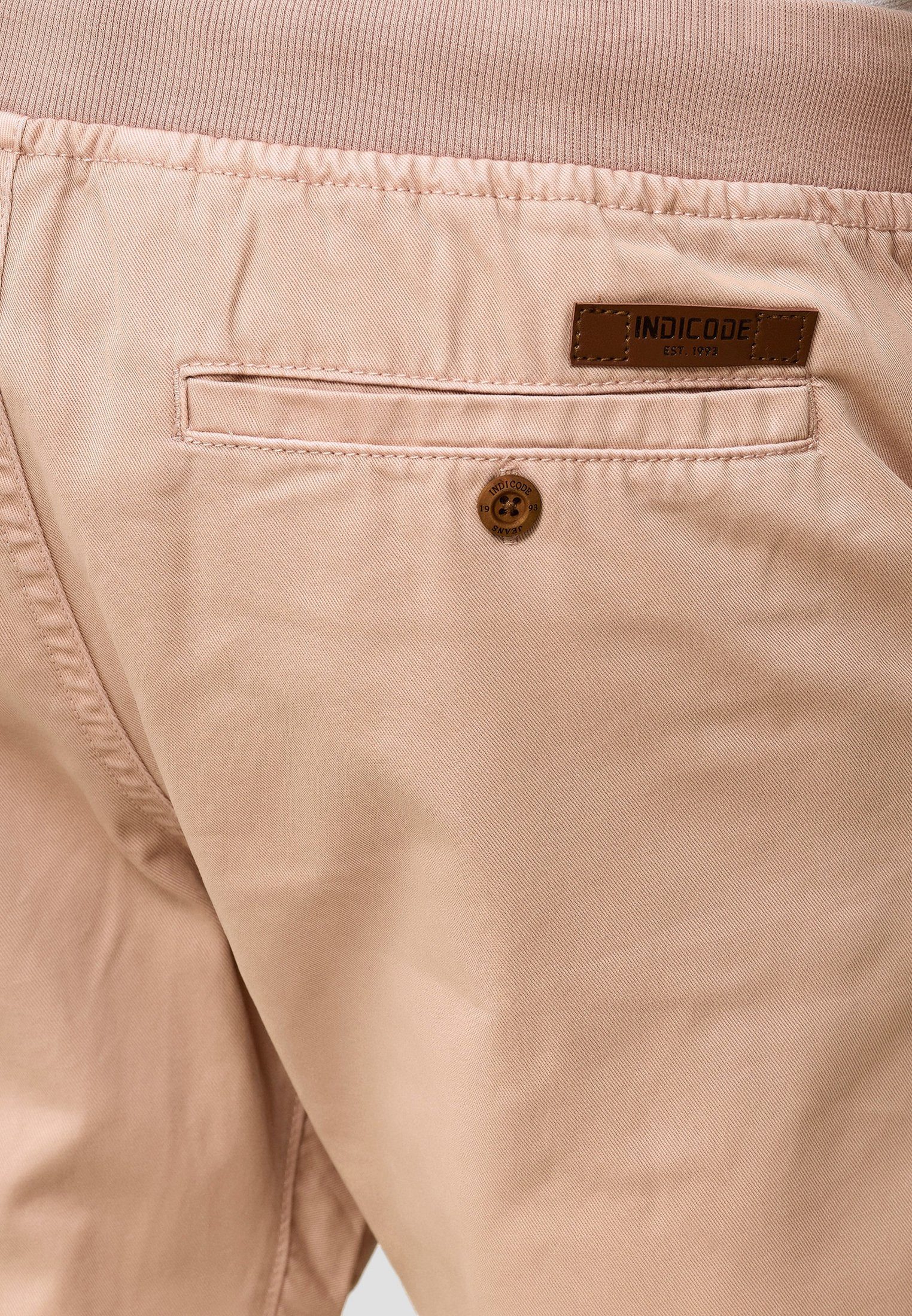 Indicode Chinoshorts Herren Carver Chino Shorts Herrenshorts mit elastischem Bund und Kordelzug