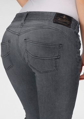 Herrlicher Stretch-Jeans Gila Slim Organic Denim Slim Jeans mit seitlichem Keileinsatz aus Candiani Denim