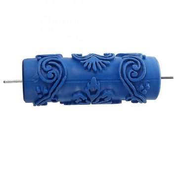 Lubgitsr Wandpaneel Farbroller mit dekorativen Motiven für Maschinenblumen blau, (1-tlg)