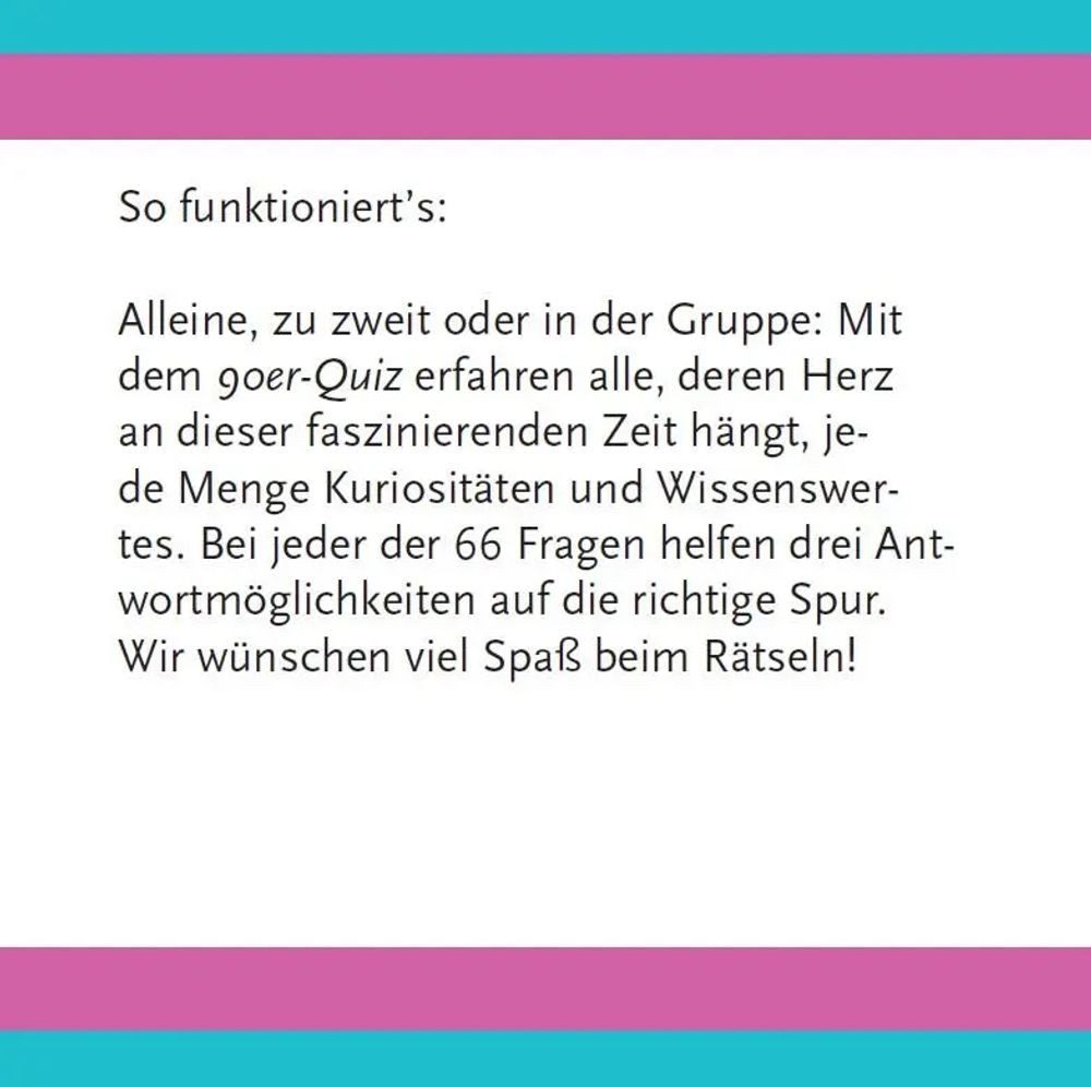 ars vivendi Spiel Das 90er-Quiz