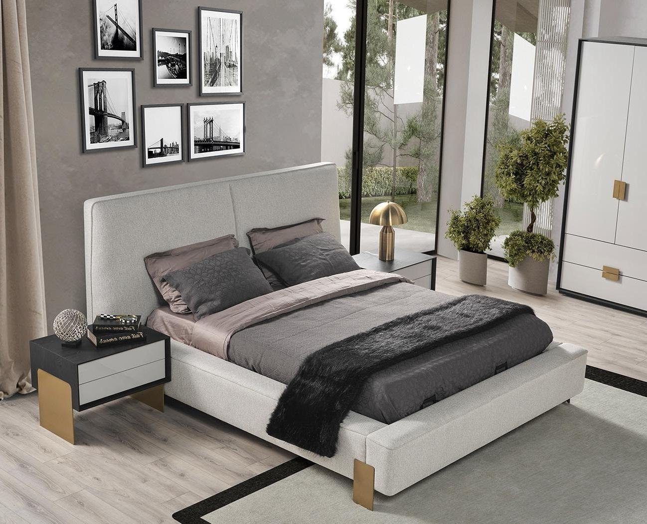 JVmoebel Schlafzimmer-Set Schlafzimmer Set Bett neu 5tlg, Europe In Made Luxus Nachttische Schminktisch 2x