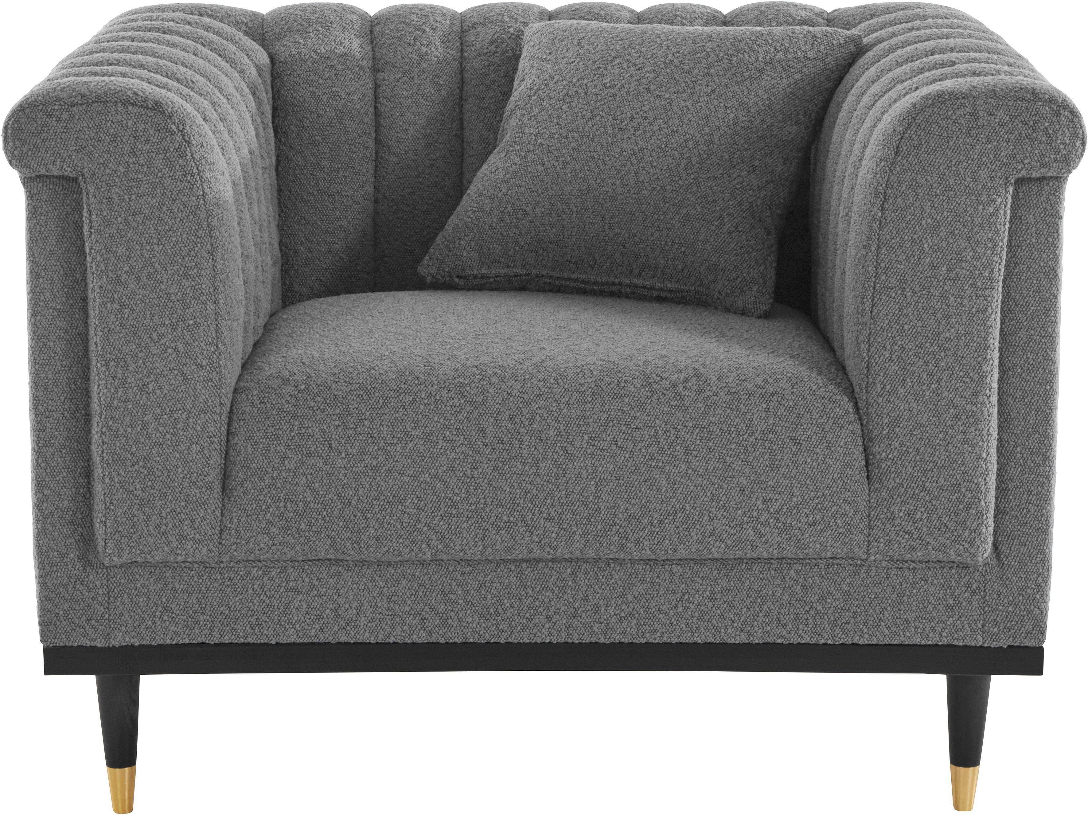 Home affaire Cocktailsessel Chamby New Sessel, im Bouclé-Strukturbezug mit Steppung im Lehnenbereich