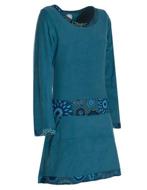 Vishes Midikleid Extra warmes Winterkleid Damen Langarm Kleider Sweatkleid Fleece Elfen, Hippe, Boho, Goa Style