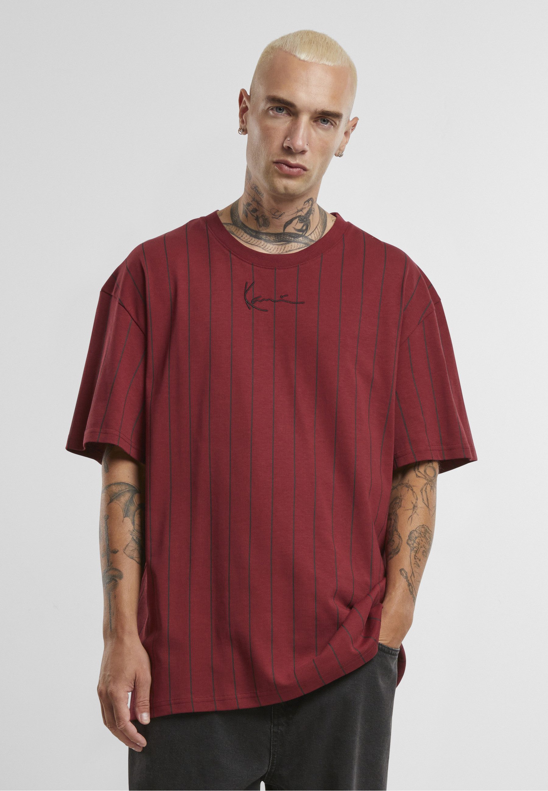 Karl Kani T-Shirt Karl Kani KK Small Signature Essential Pinstripe Tee (1-tlg)