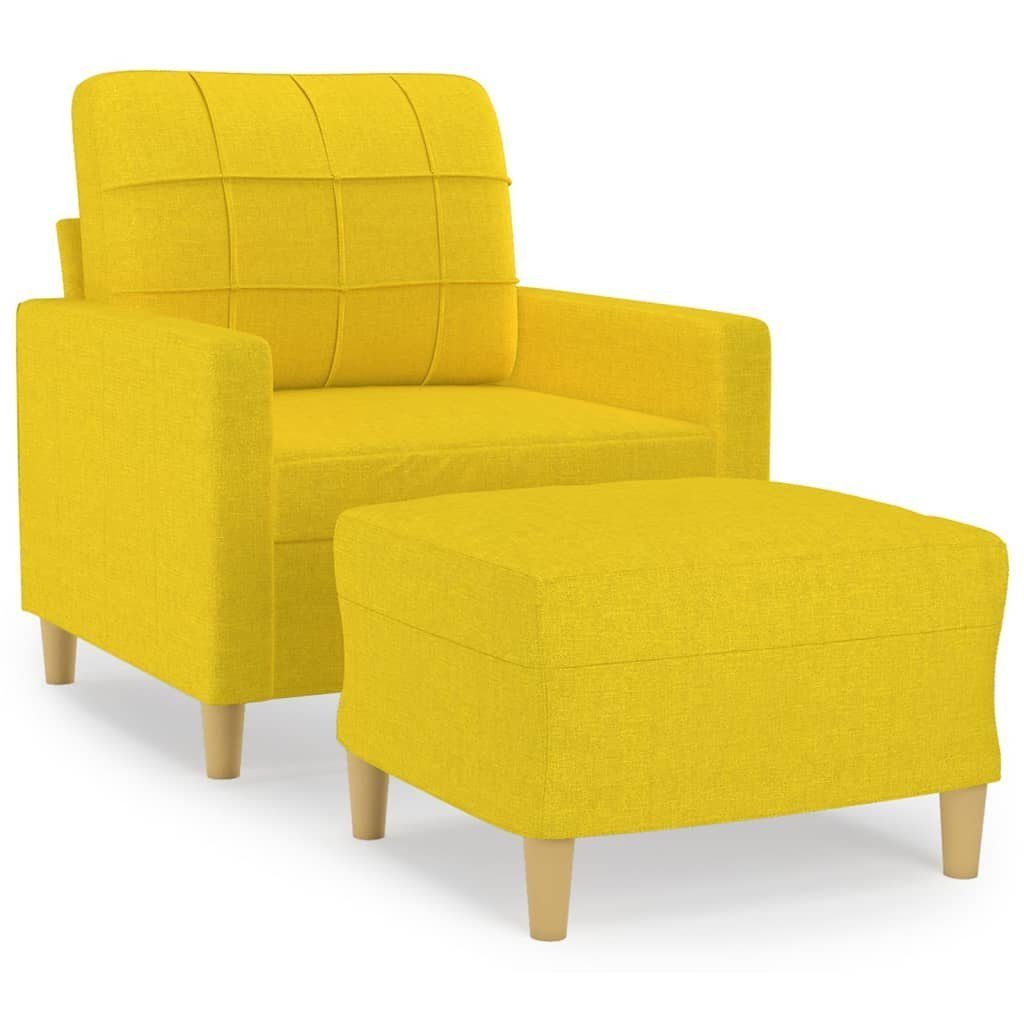 Sofa 60 Hocker Sessel cm mit Stoff Hellgelb vidaXL