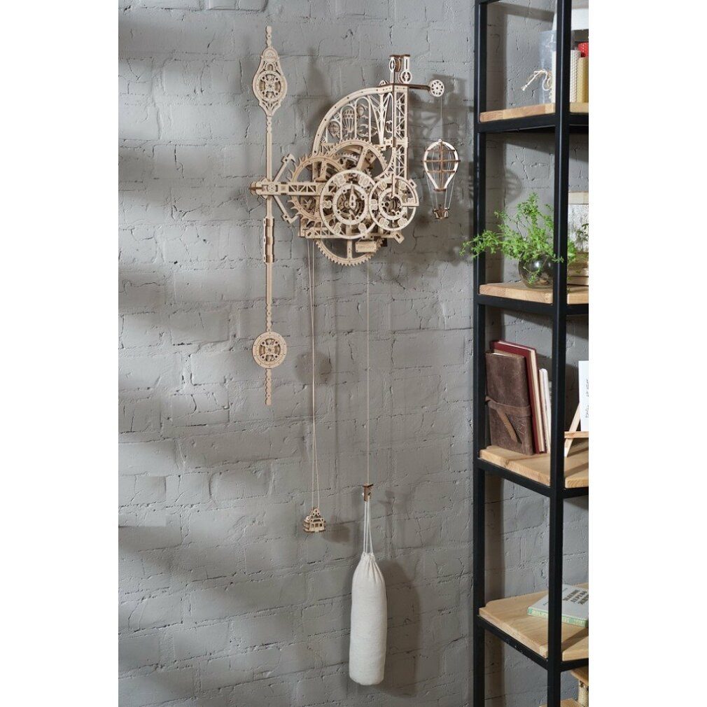 UGEARS 3D-Puzzle 3D-Puzzle Aero Clock mit Pendel 320 Teile, Puzzleteile