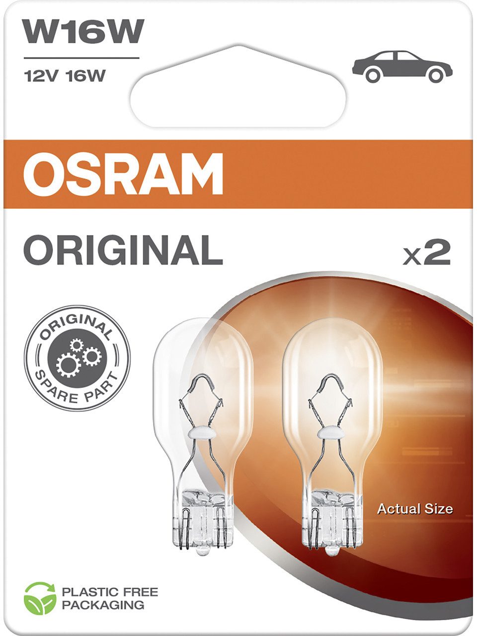 KFZ-Ersatzleuchte Osram Signallampe W16W Original 2.0 2 Stück