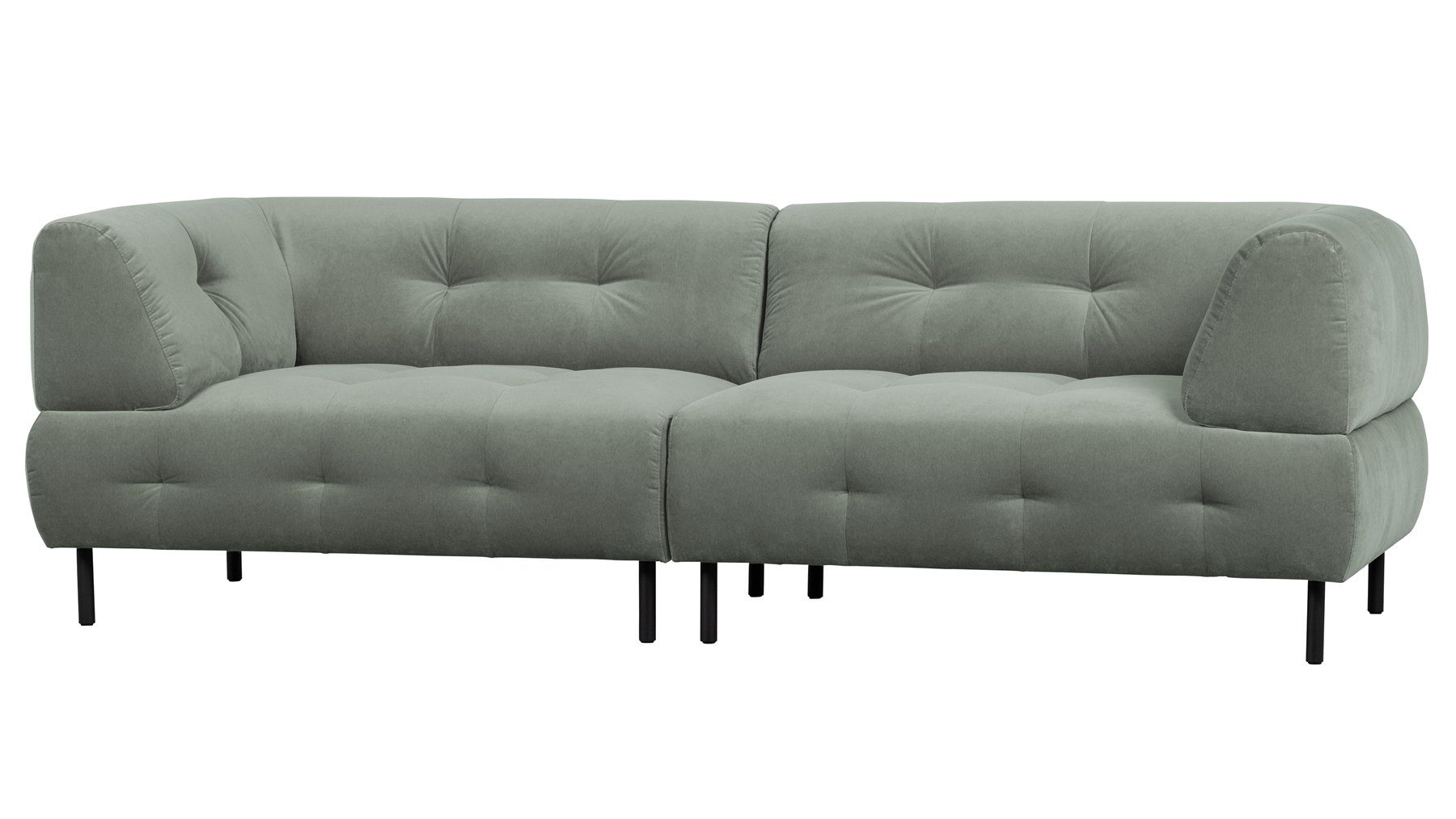 WOOOD Sofa Sofa freistellbar 4-Sitzer Samt Waterplant, Lloyd 