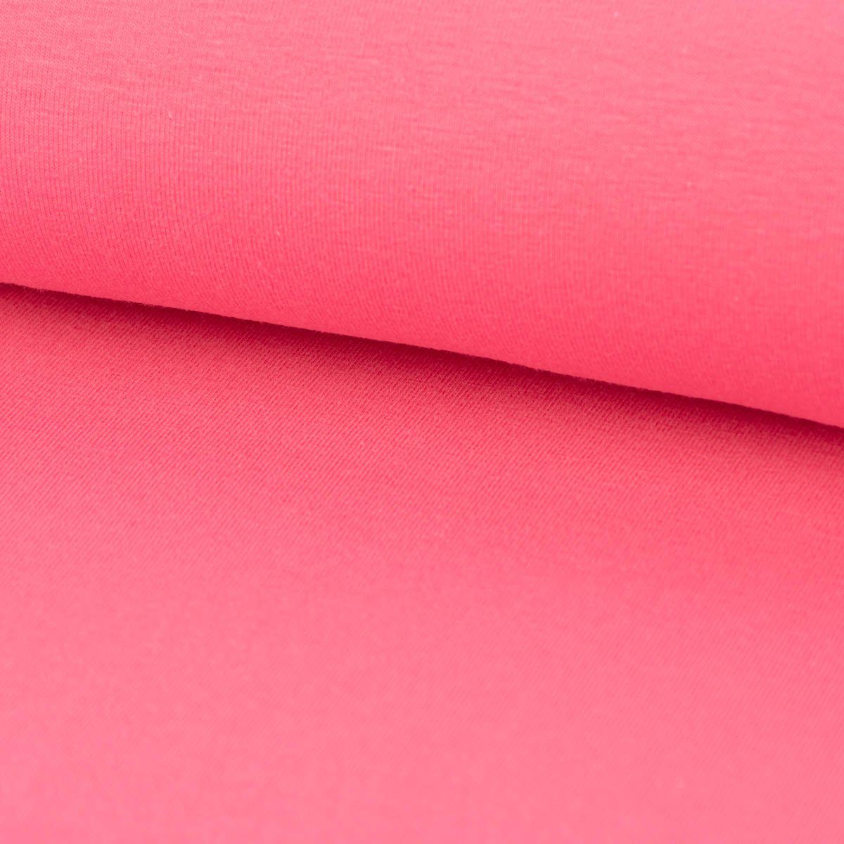 SCHÖNER LEBEN. Stoff Baumwolljersey Meterware Organic Bio Jersey einfarbig hell pink 150cm, allergikergeeignet
