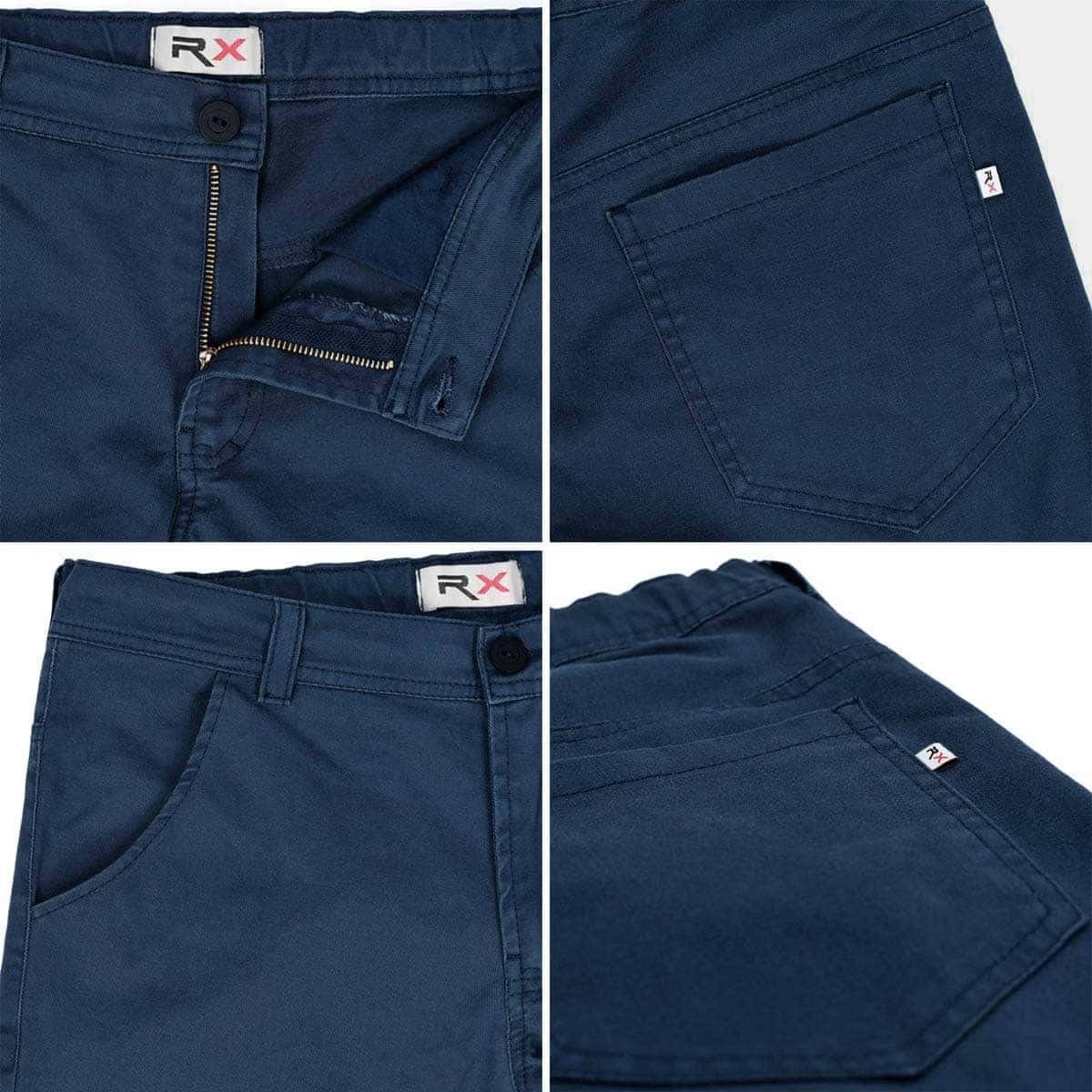 Bund mit Chino Jungen Chinoshorts Kinder Navy Shorts (1-tlg) elastischem BEZLIT