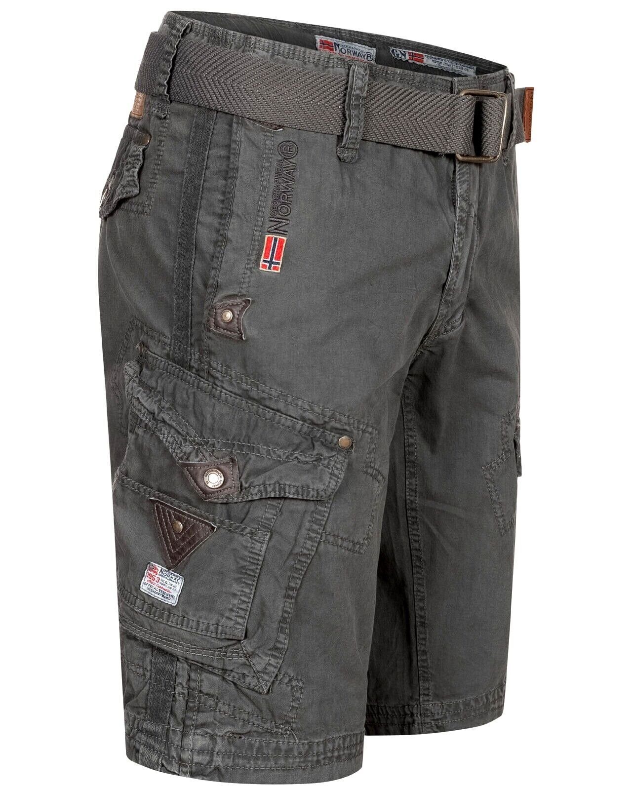 Geographical Norway Shorts Herren Cargo Shorts kurze Hose knielang Short Bermuda Sommer Freizeit