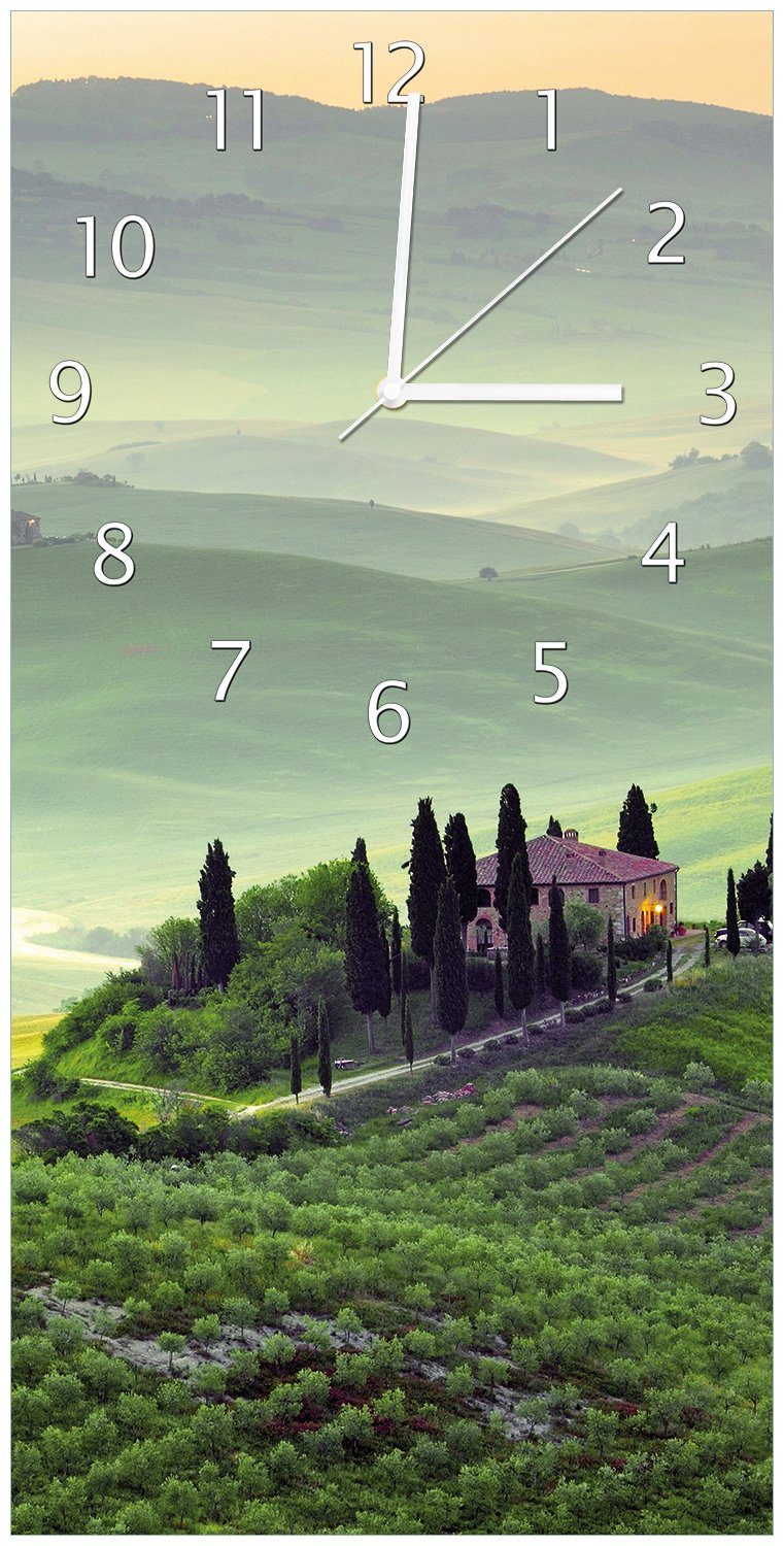 Wallario Wanduhr Toskana in Italien (Uhr aus Acryl)