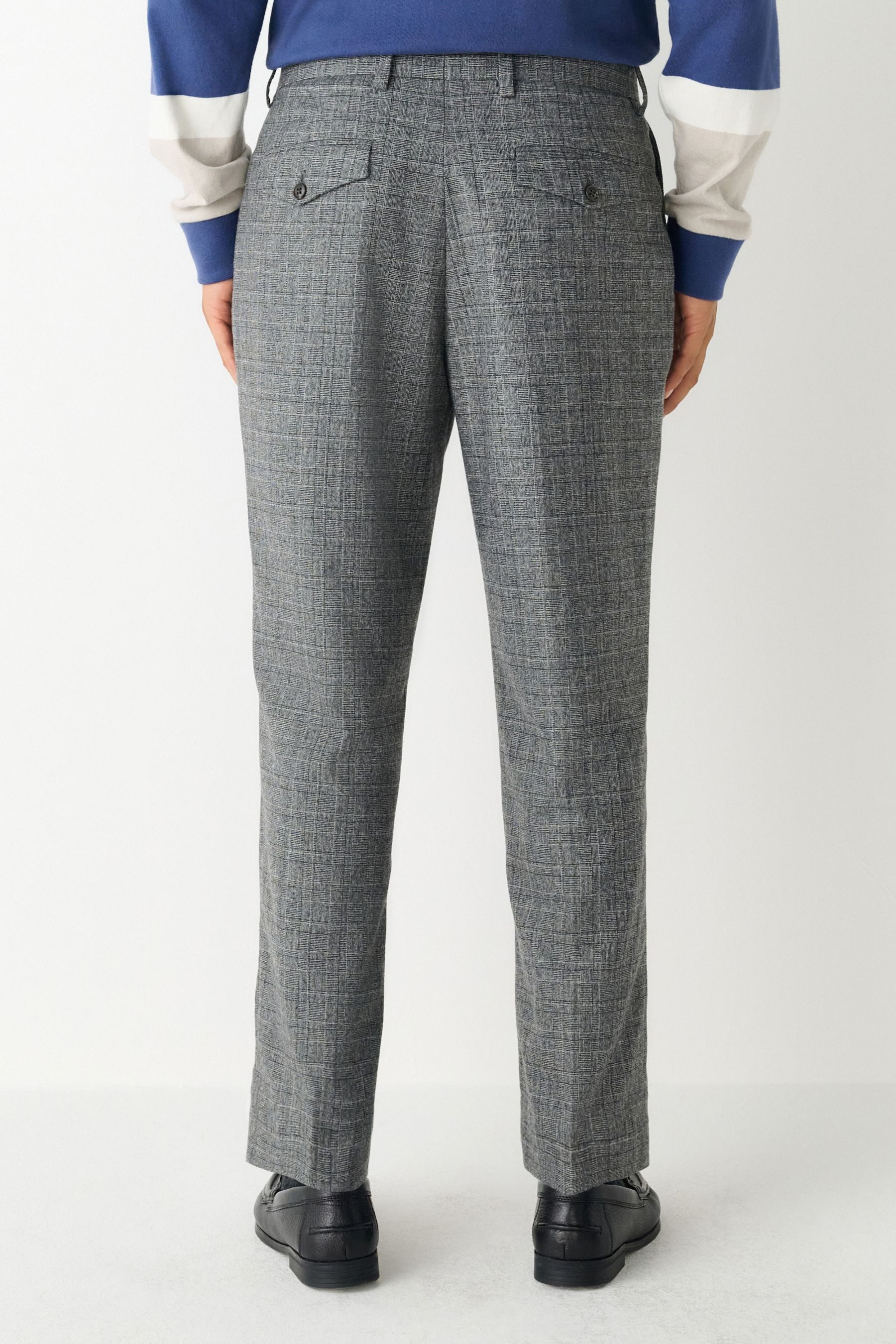 Next Anzughose Tailored Fit Anzughose mit Karostruktur (1-tlg)