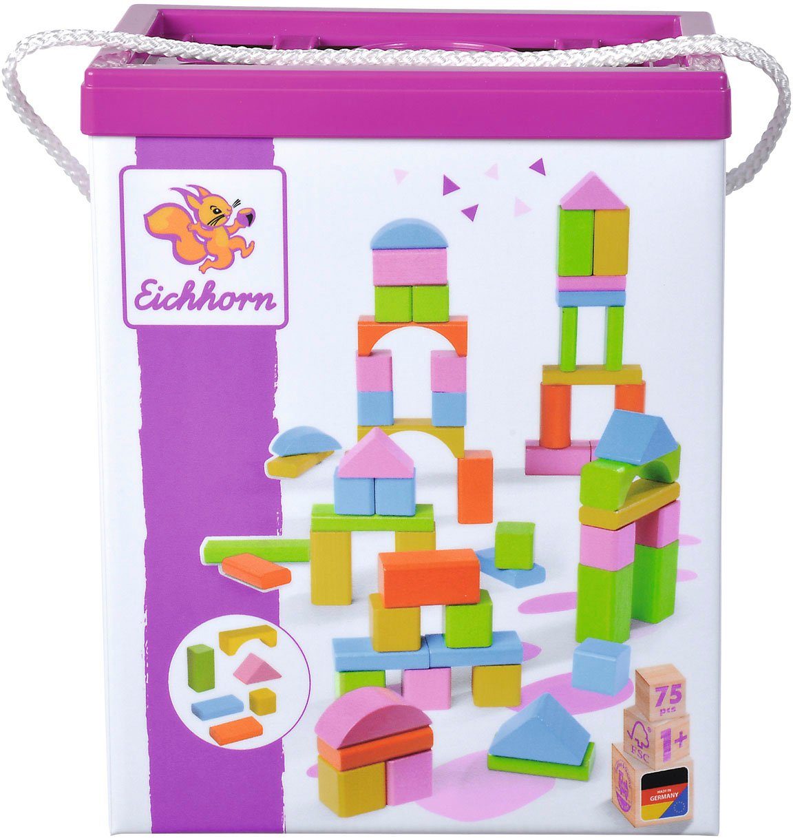 Eichhorn Bunte Holzbausteine Spielbauklötze, Made in Germany – Bild 5 von 5