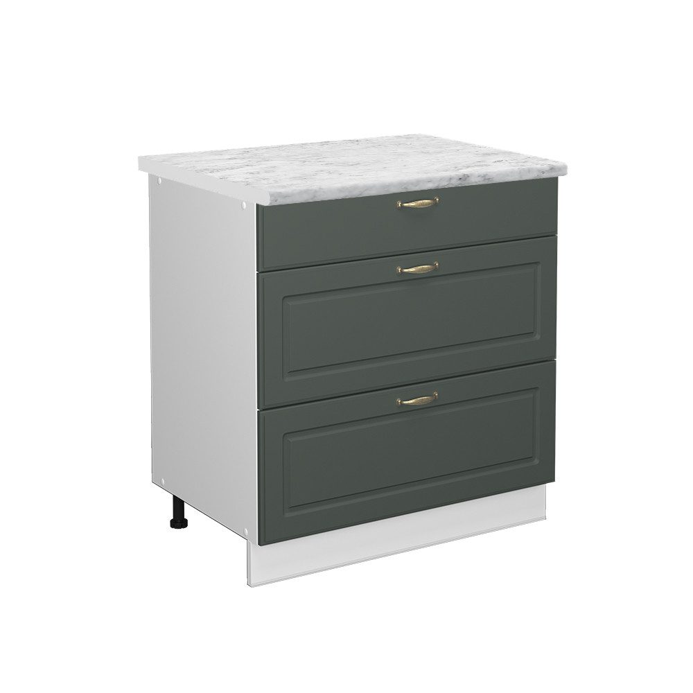 Vicco Unterschrank Fame-Line, Grün-Gold Landhaus/Weiß, 80 günstig online kaufen