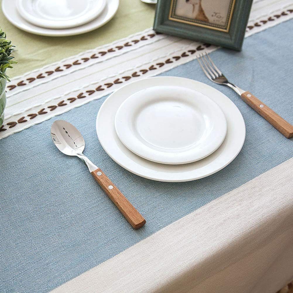 FELIXLEO Tischdecke Tischdecken Baumwolle Abdeckung Esstisch Leinen für 140x180cm Bankett