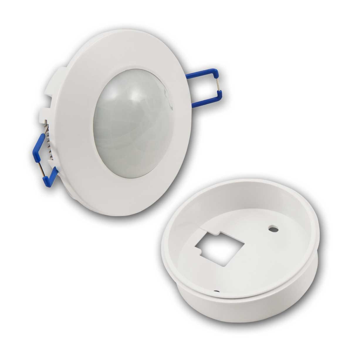 world-trading-net Sensor Decken-Einbau-Bewegungsmelder 360° WTN-FLAT, weiss