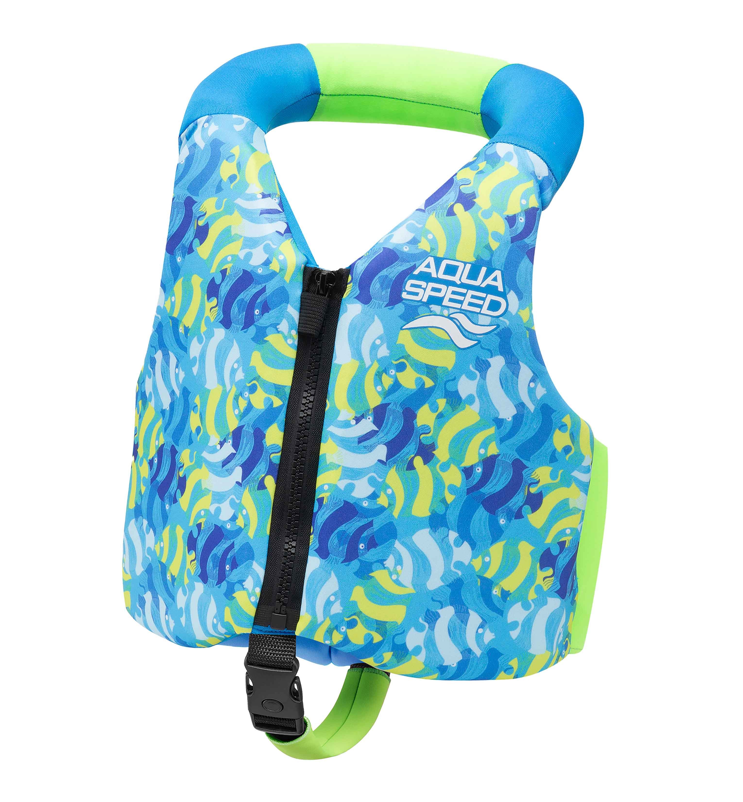 Aqua Speed Auftriebskörper Flytekraft Schwimmweste für Kinder 15-19 kg Ocean Wave (Sicheres Schwimmenlernen mit sanftem Auftrieb & hohem Tragekomfort), Perfekte Passform mit verstellbarem Verschluss für extra Sicherheit