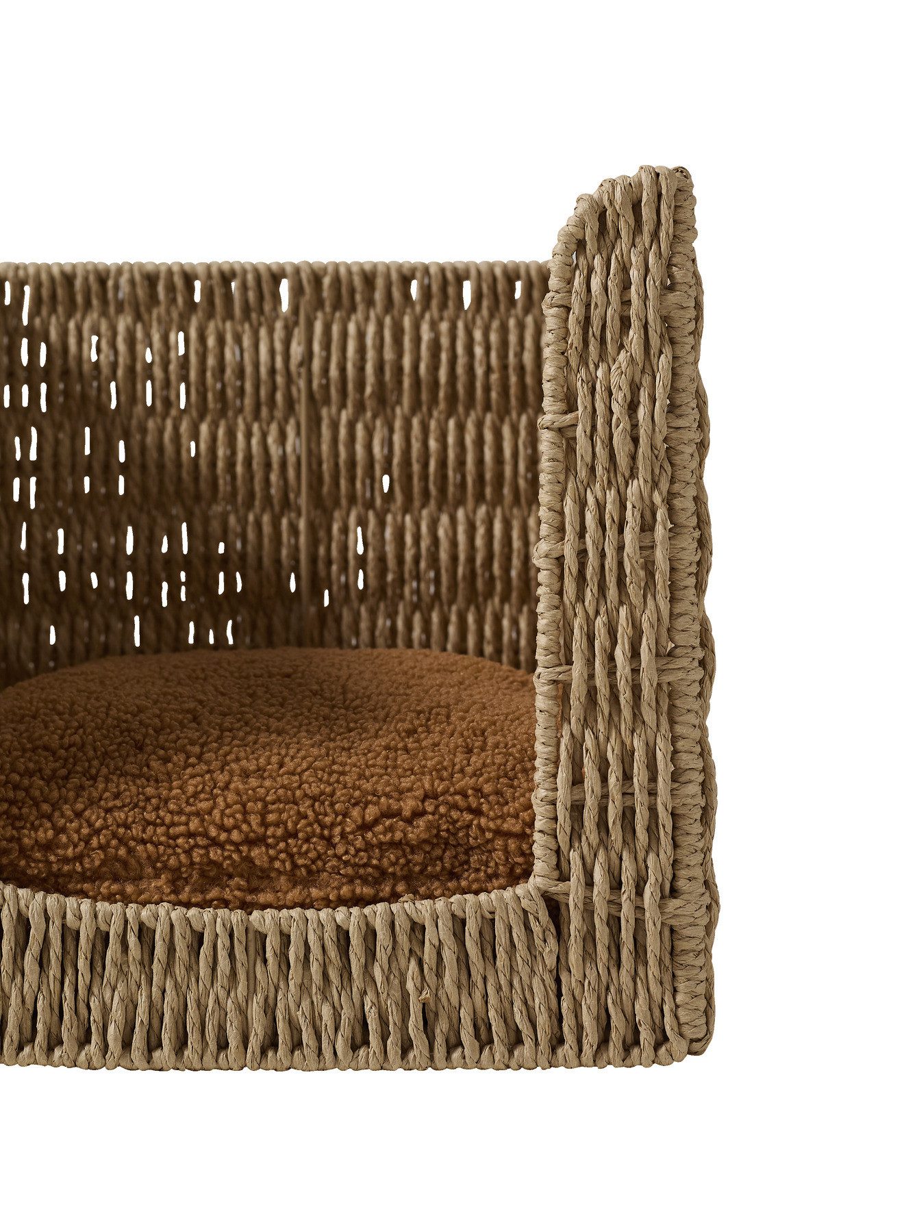 vertbaudet Tierkorb Katzenkorb aus Papierkordel FAMILY, faltbar, herausnehmbares Kissen