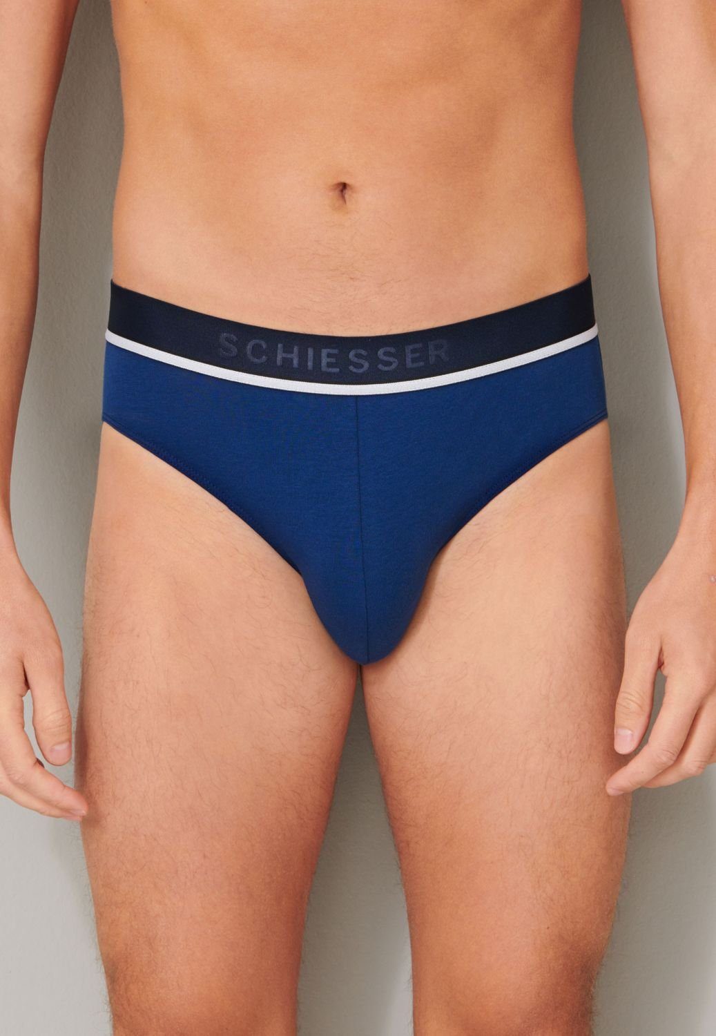 Schiesser Slip (3-St) ohne Eingriff, aufgedoppelter Frontbereich im 3er Packk