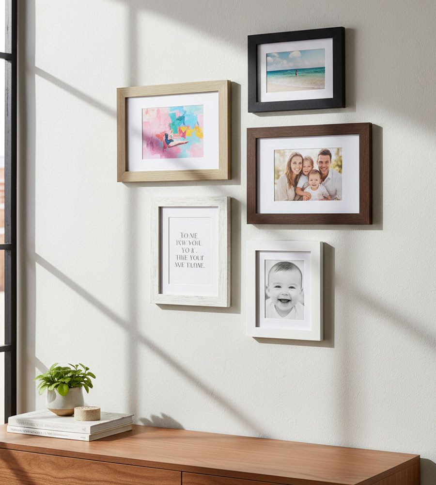 IDEAL TREND Bilderrahmen Bilderrahmen Holz Rahmen Plexi Acryl Collage Wandd günstig online kaufen