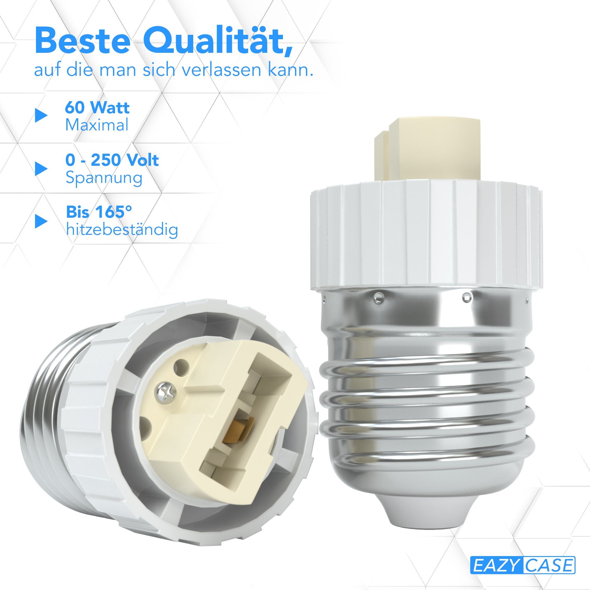 EAZY CASE Lampenfassung Lampensockel Sets E27 auf G9 Adapter Fassung Lampe Stecker Glühbirne, (Spar-Set), Lampenadapter E27 zu G9 Adapter Lampen LED Halogen Energiesparlampen
