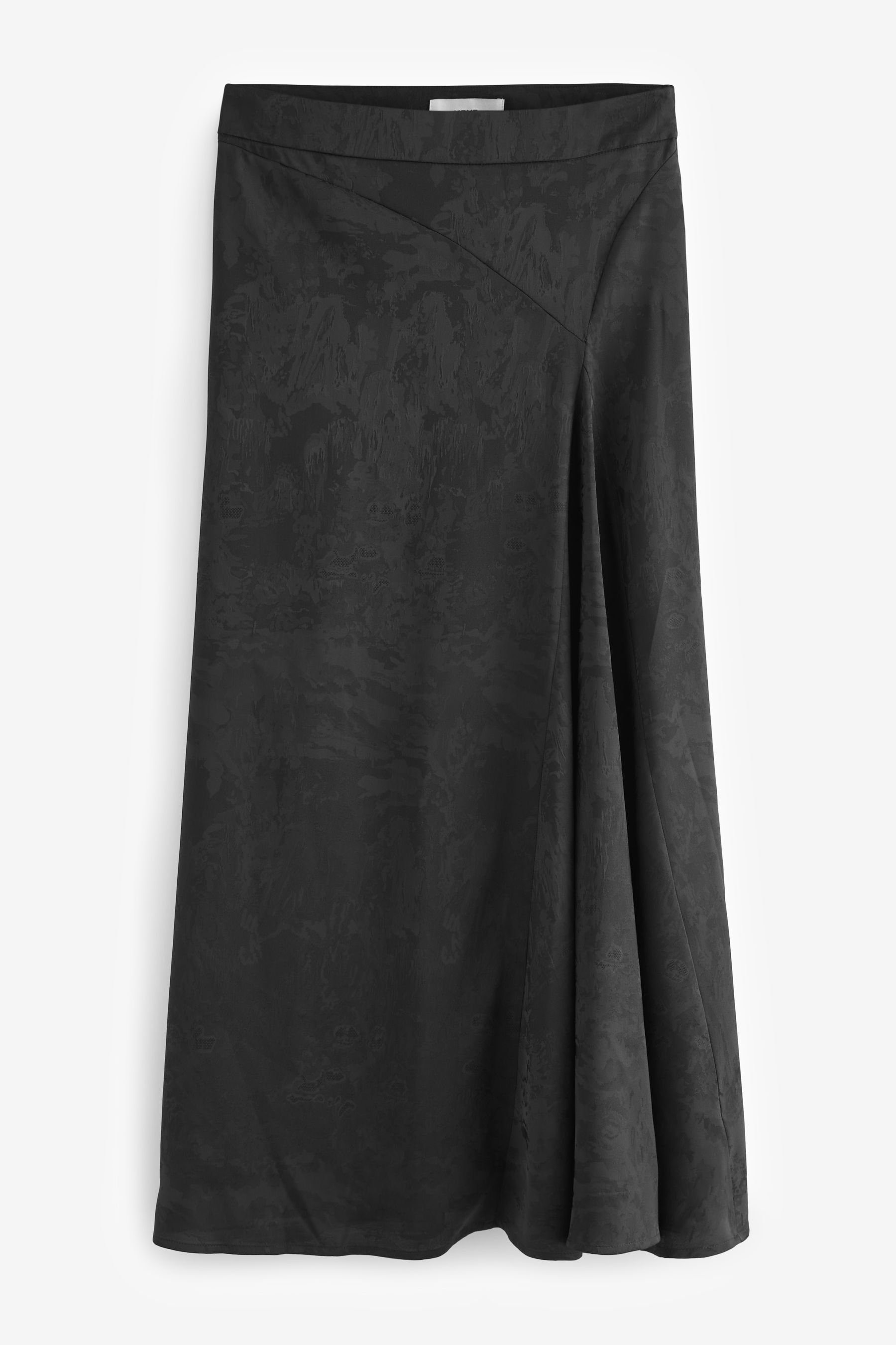 Satinrock Midirock mit Jacquard-Muster
