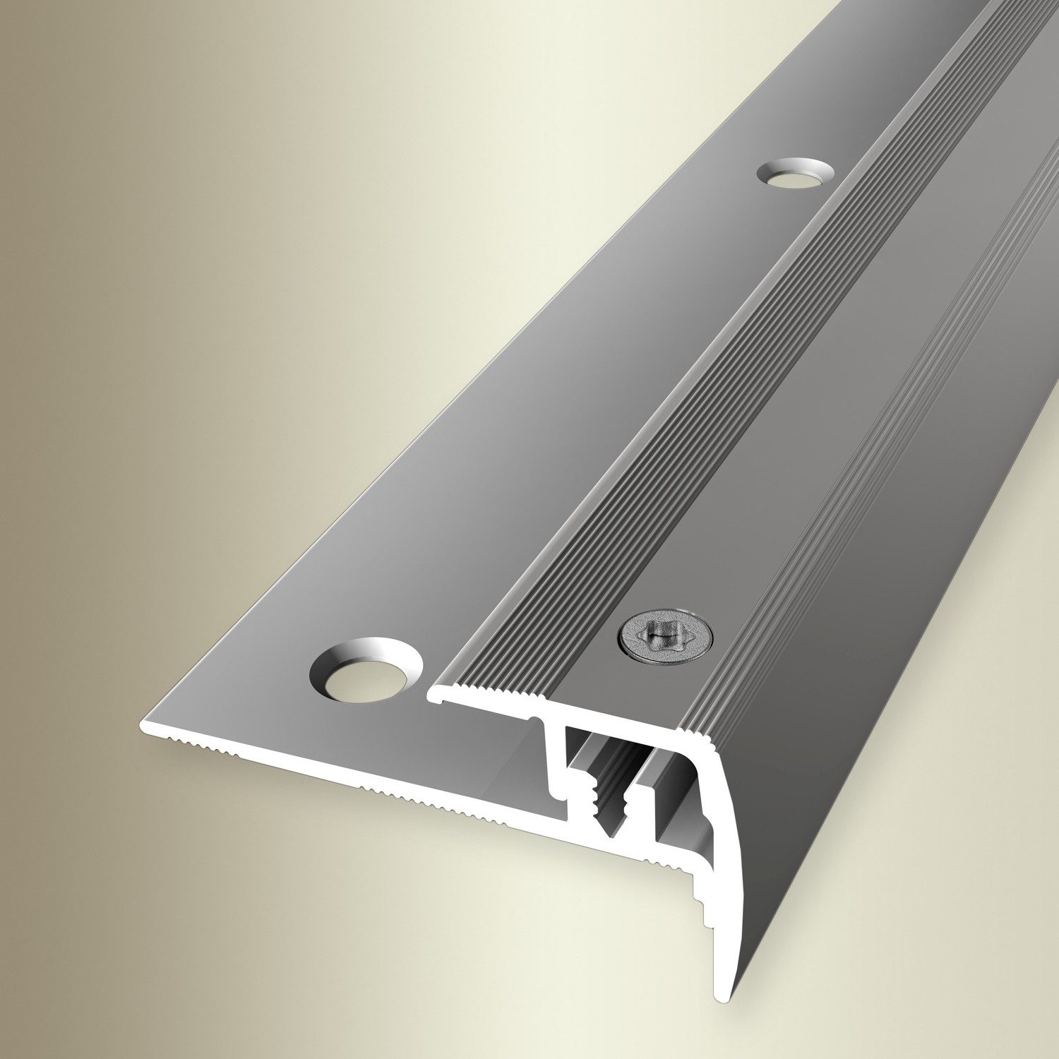Küberit Treppenkantenprofil 21 x 21.5 x 1000 mm Winkelprofil Edelstahl Gebohrt Aluminium