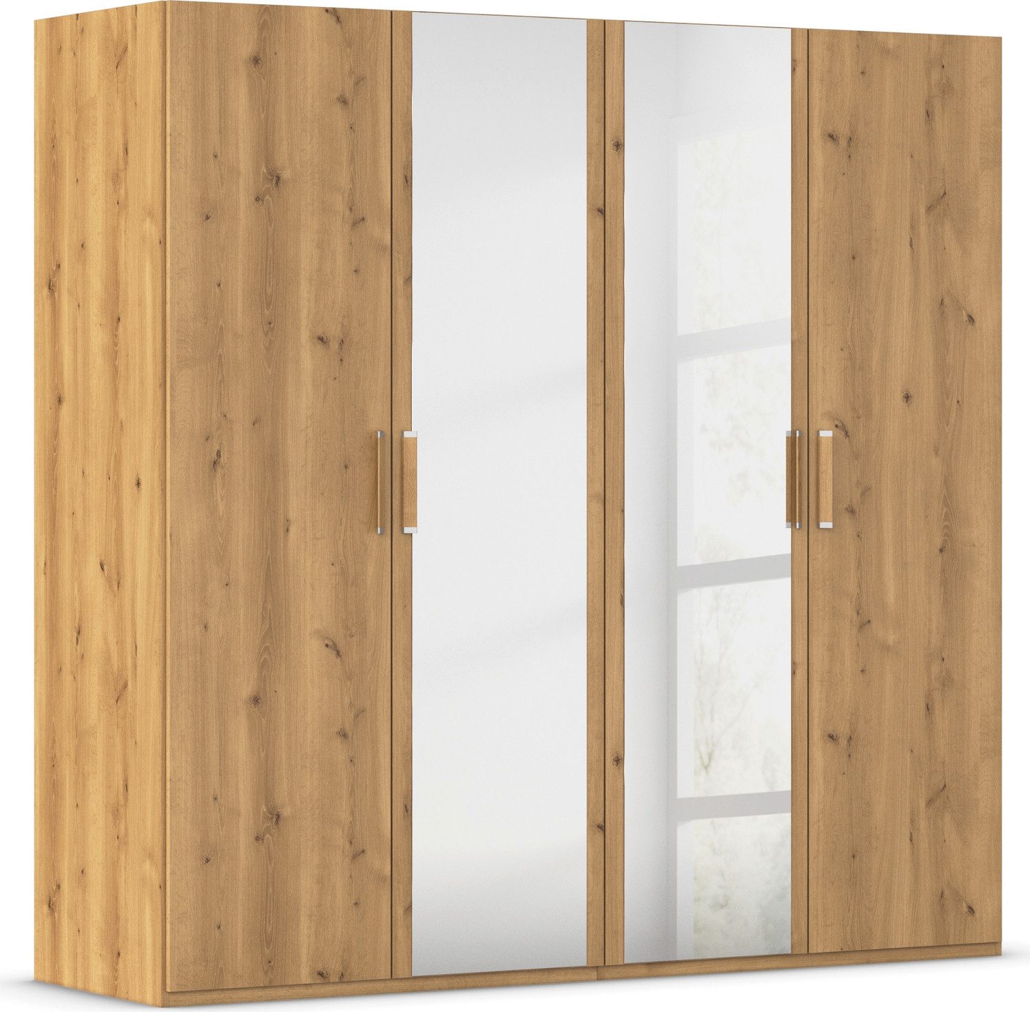 rauch Drehtürenschrank Kleiderschrank Schrank Garderobe Schlafzimmerschrank EVELYN (in 2 Höhen 197 oder 210 cm erhältlich, inkl. SOFT-CLOSE-FUNKTION) in elegantem Stil, viel Stauraum 3 Breiten und 2 Höhen MADE IN GERMANY