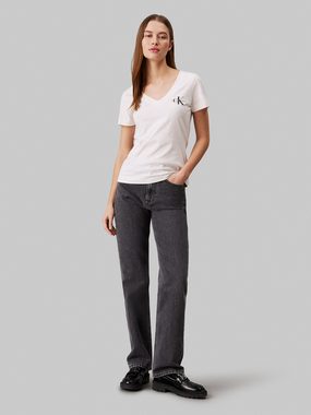 Calvin Klein Jeans T-Shirt 2-PACK MONOLOGO V-NECK TEE (Packung, 2er-Pack) mit Logomarkenlabel