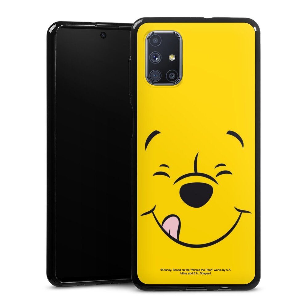 DeinDesign Handyhülle Winnie Puuh Offizielles Lizenzprodukt Disney Puuh Closeup, Samsung Galaxy M51 Silikon Hülle Bumper Case Handy Schutzhülle
