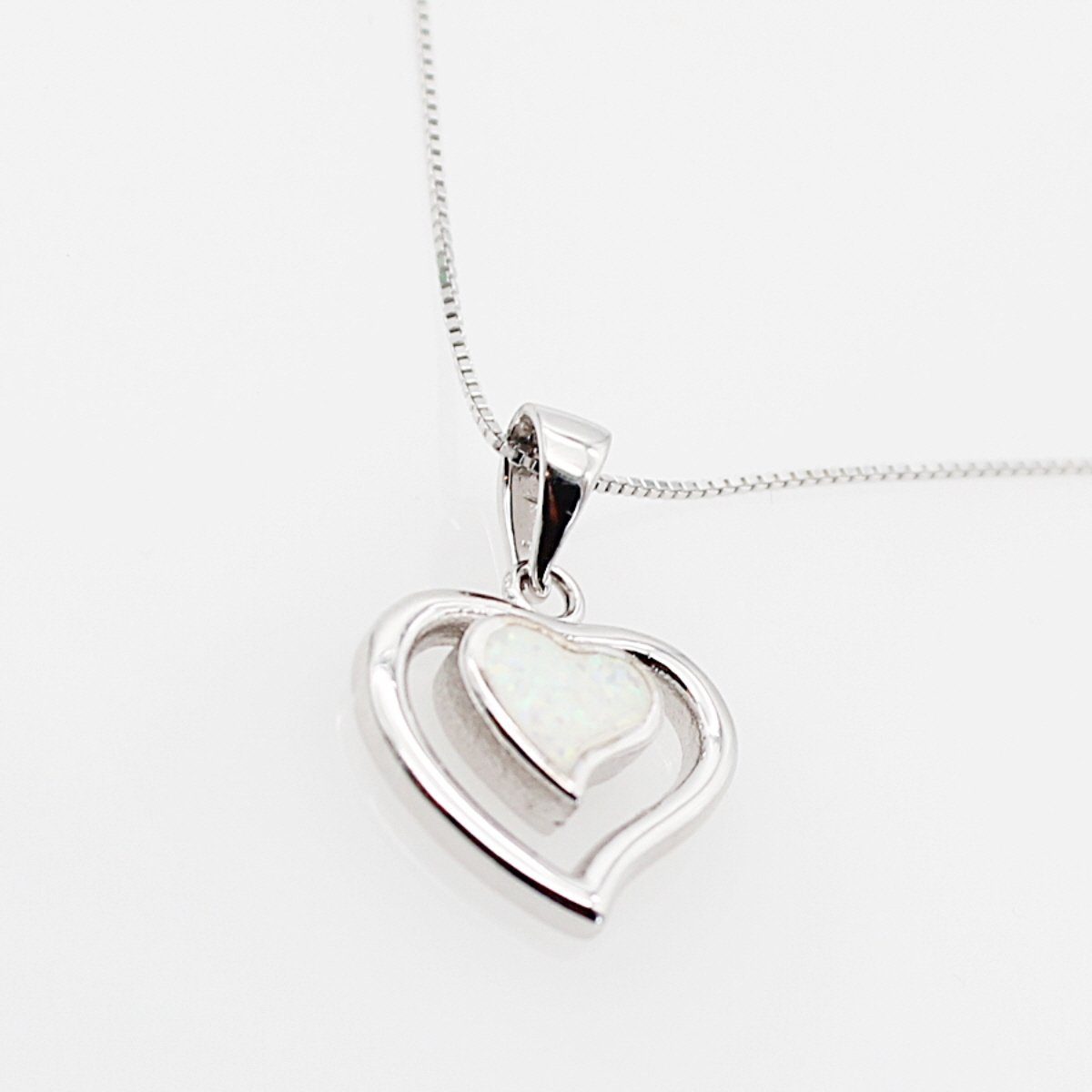 Sterling 45 inklusive Zirkonia Herzkette Geschenkschachtel Halskette Silberkette ELLAWIL (Kettenlänge Mädchen mit cm, 925), Silber Anhänger Herz Kette Damen