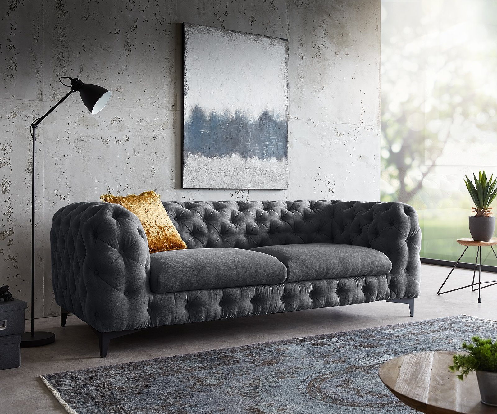 DELIFE 3-Sitzer »Corleone«, Beige 225x97 cm 3-Sitzer Couch online kaufen |  OTTO