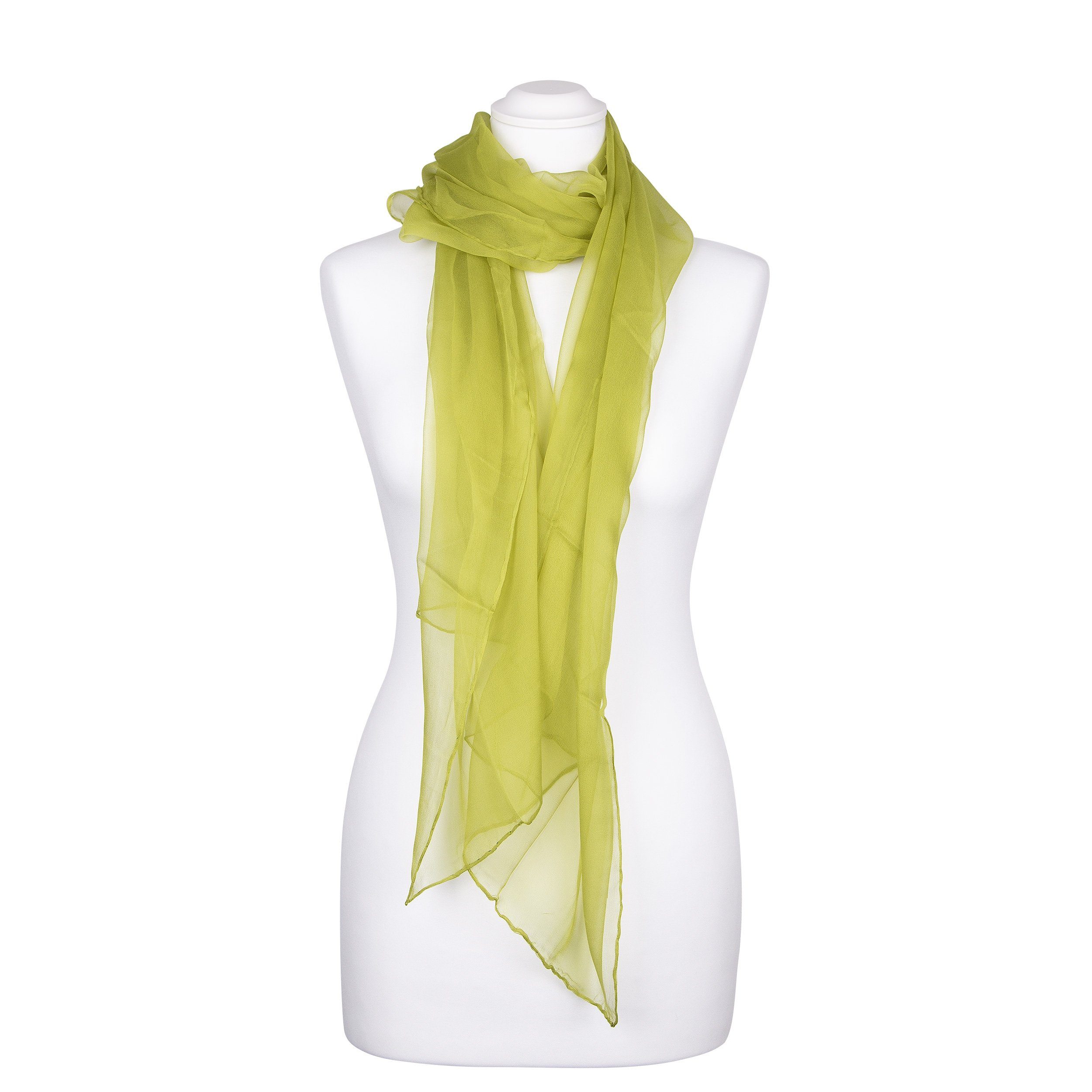 Seidenschal Seidenschal Halstuch Schal Chiffon Limone