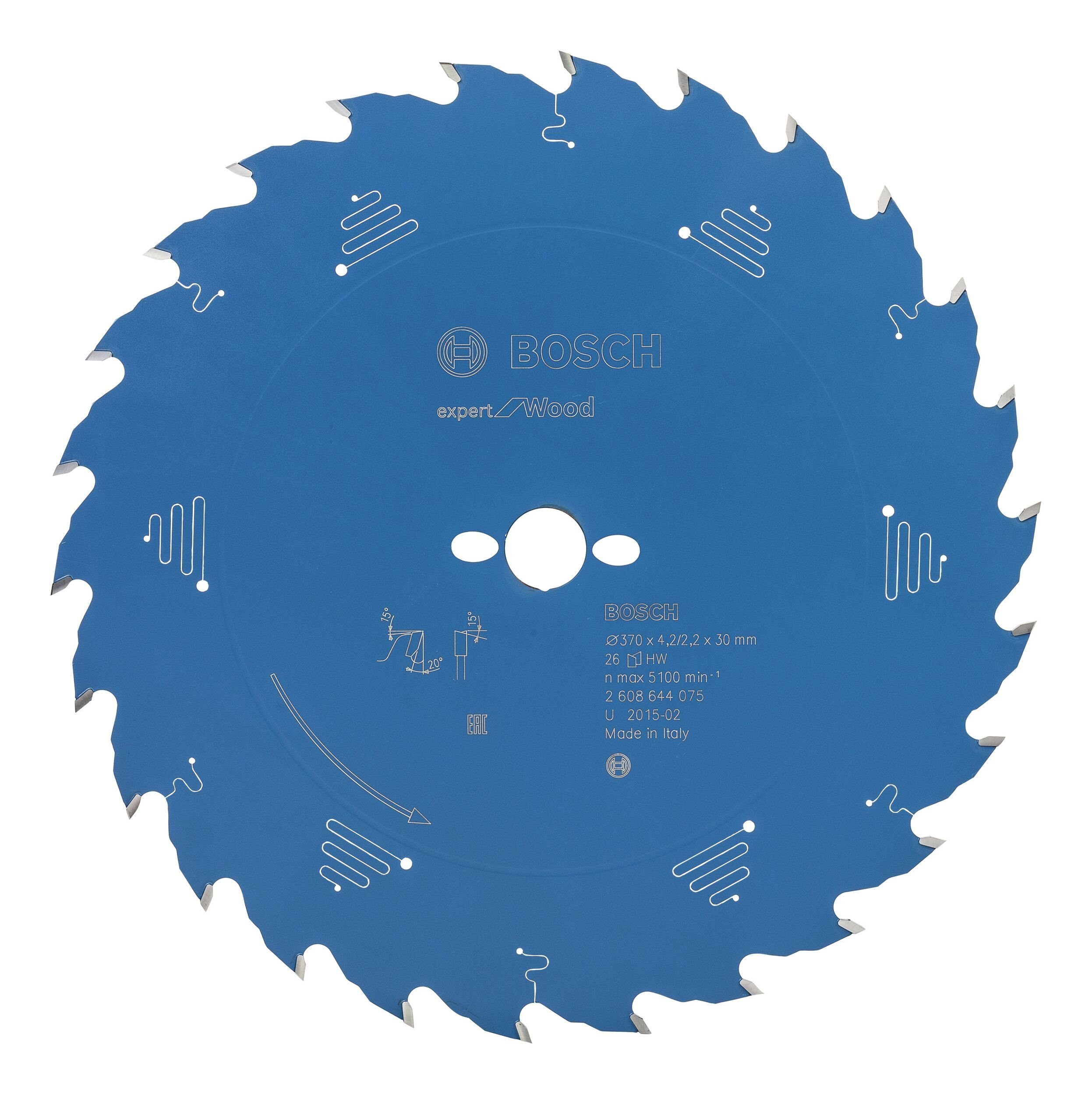 BOSCH Kreissägeblatt Expert 26Z, For Wood - 370 x 30 x 4,2 mm | Kreissägeblätter