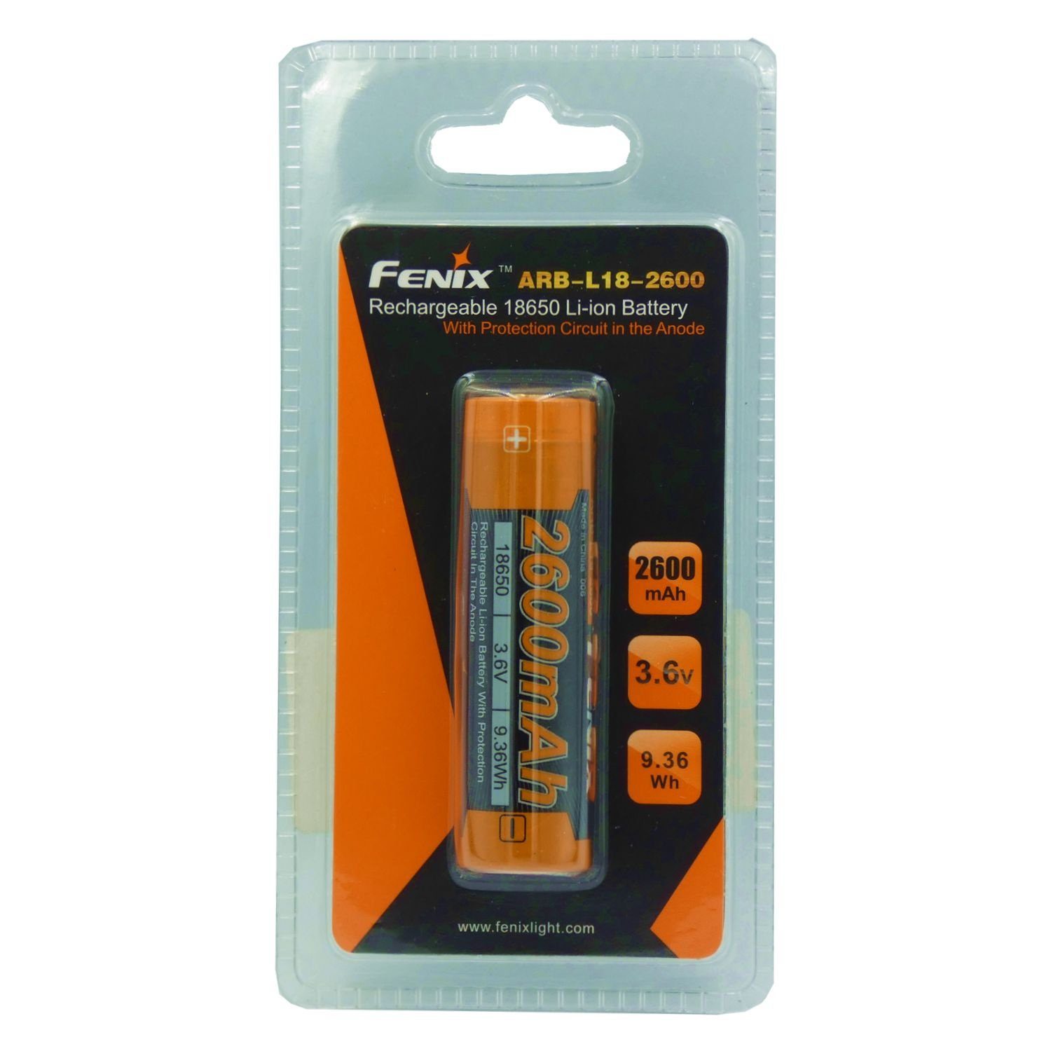 Fenix Fenix ARB-L18-2600 18650 LiIon Akku geschützt 2600mAh Akku