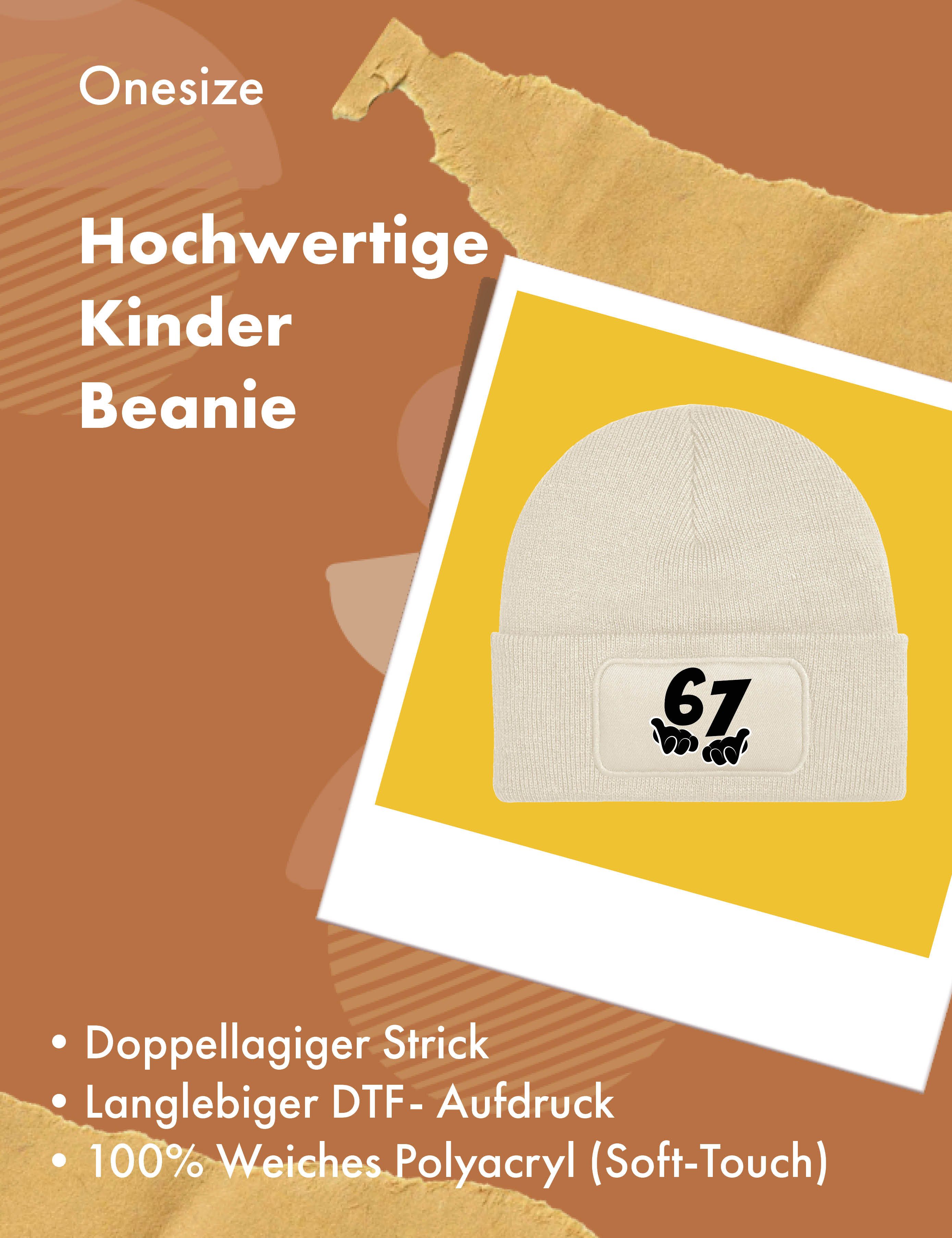 Youth Designz Beanie Unisex Kinder Beanie Mütze "67" echte Dorfkinder Print Geschenk mit lustigem Aufdruck für Jungen und Mädchen Statement