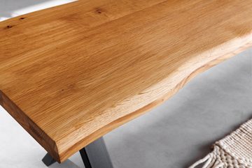 riess-ambiente Sitzbank WILD OAK 160cm natur / schwarz (Einzelartikel, 1-St), Esszimmer · Massivholz · Metall · Eiche · Küche · Flur · Industrial