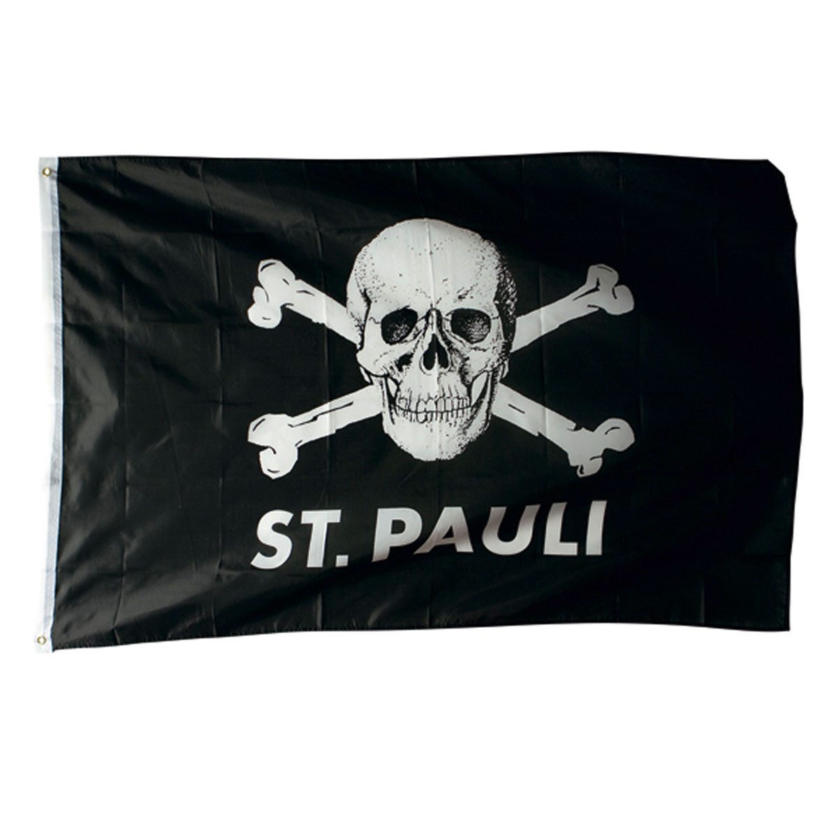 FC St. Pauli Fahne Flagge (120x200 cm, Totenkopf), mit Ösen