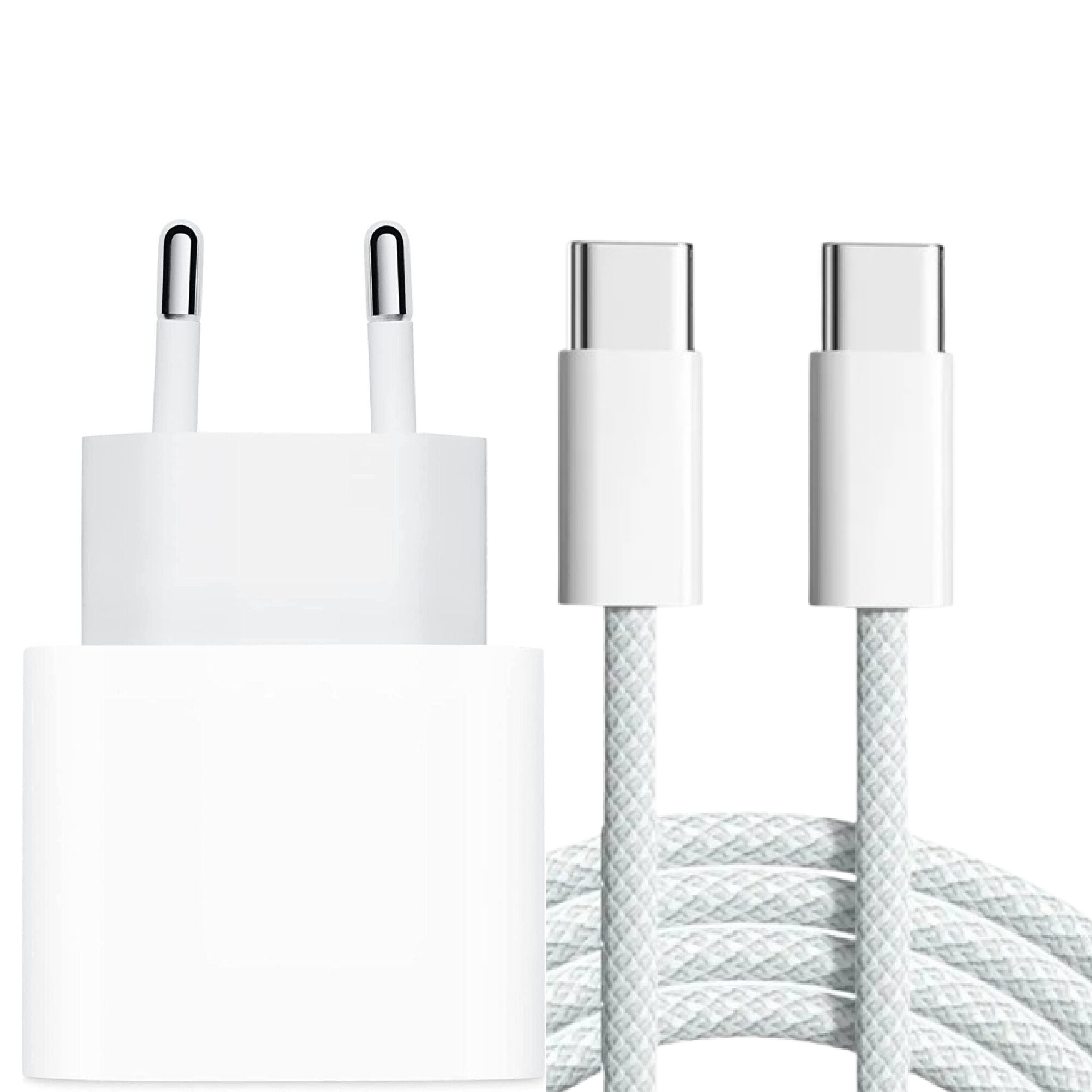 Futurea Ladeset für iPhone Ladekabel USB-C Kabel für iPhone 15 16 17 Pro Max Smartphone-Ladegerät (Set, Komplett Ladeset mit Stecker und Kabel, Unterstützt Fast Charging für Apple Samsung Galaxy Google Pixel)