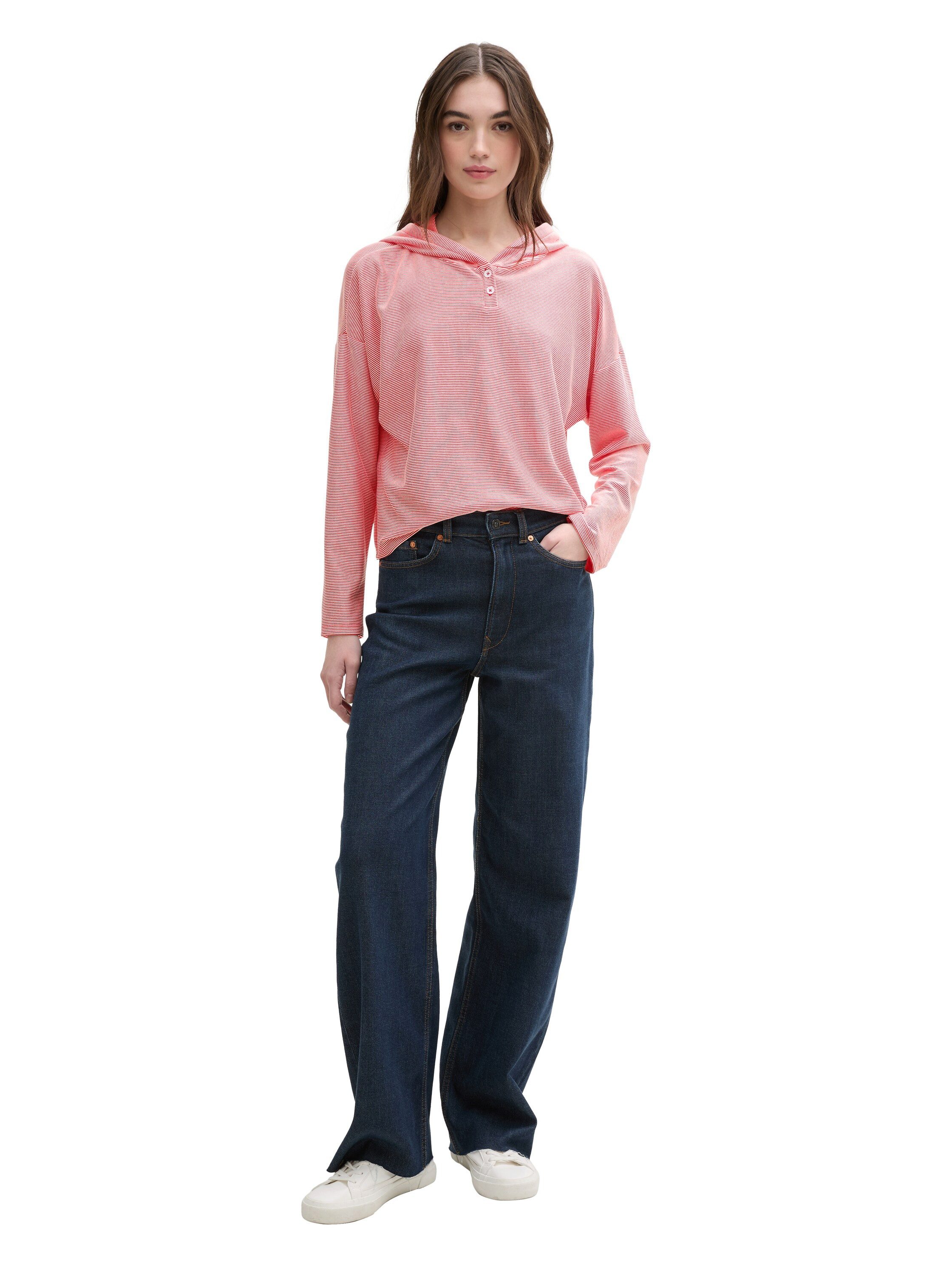 TOM TAILOR T-Shirt Gestreiftes Langarmshirt mit günstig online kaufen