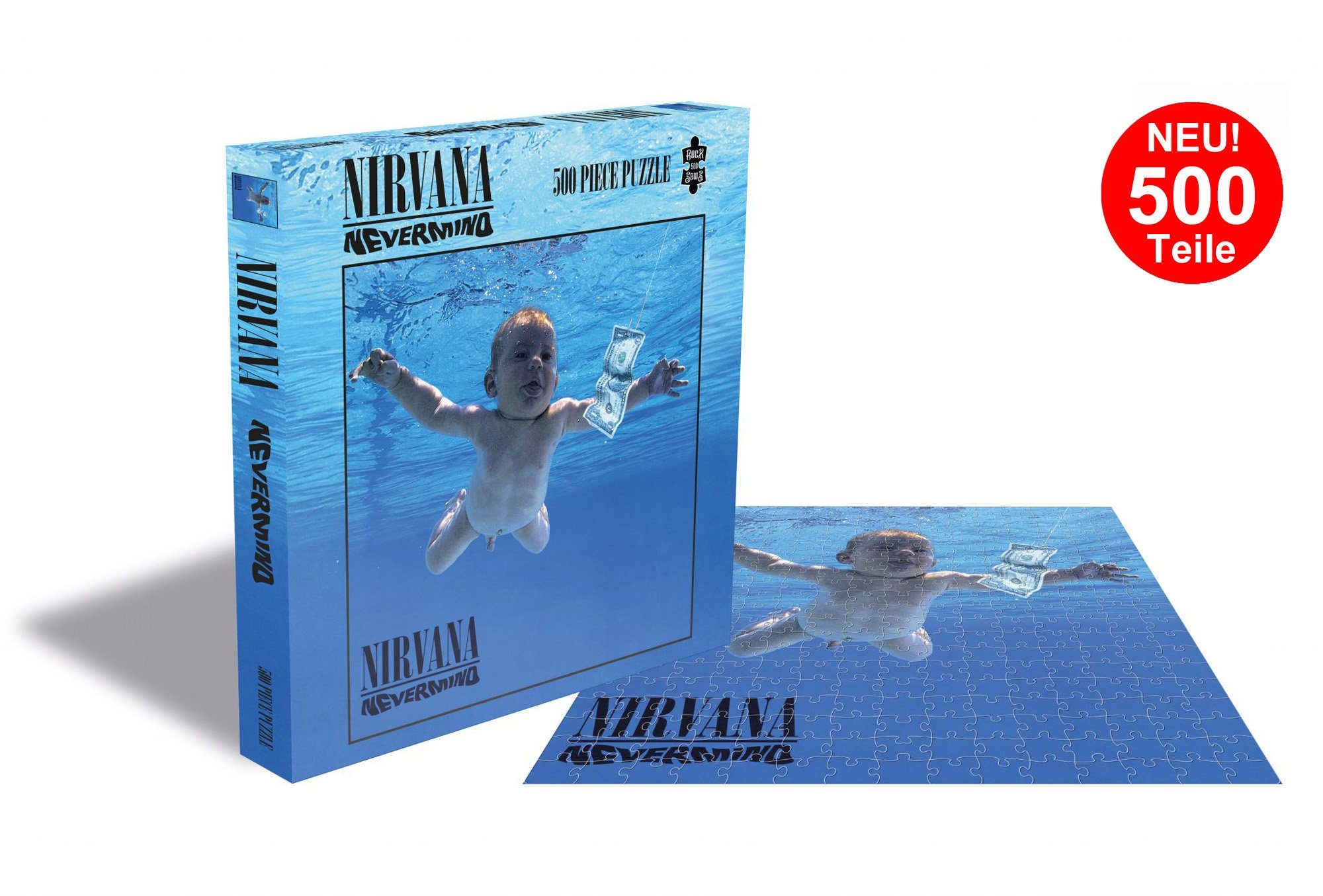 empireposter Puzzle Nirvana Nevermind - 500 Teile LP Cover Puzzle im Format 39x39 cm, 500 Puzzleteile